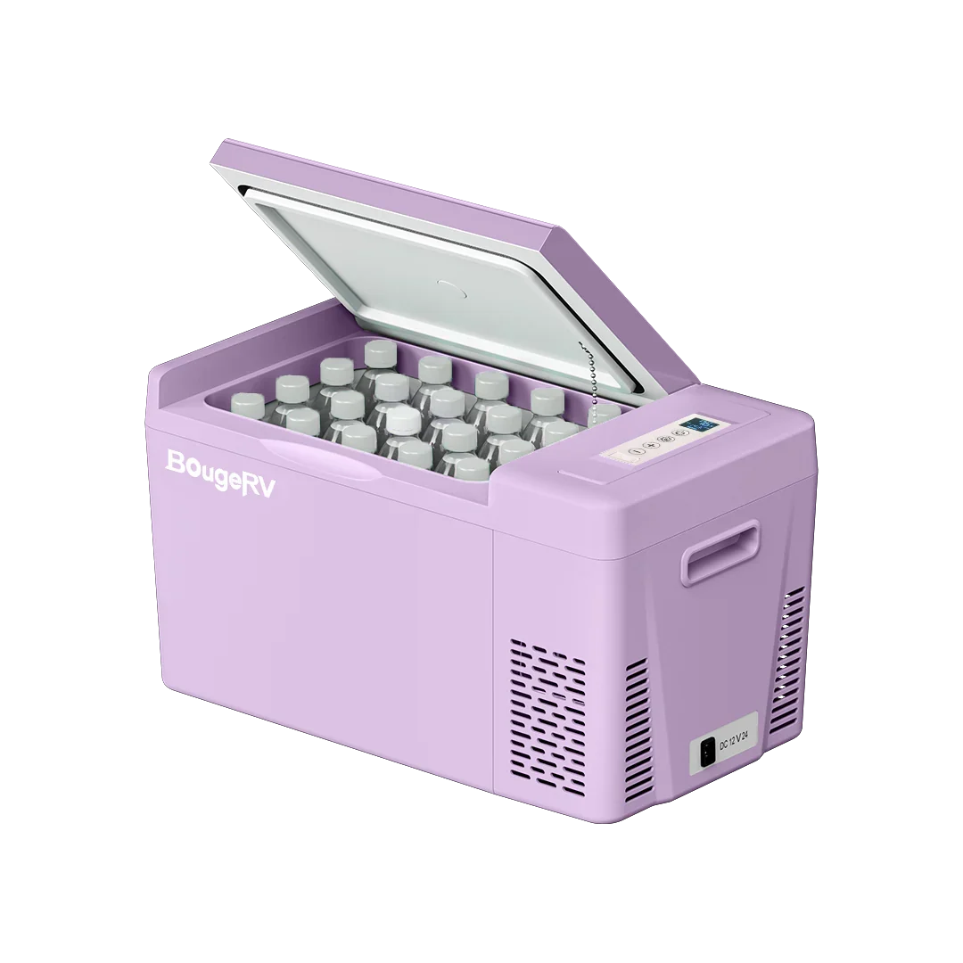 BougeRV 12V 23 Quart Colorful Purple Portable Fridge