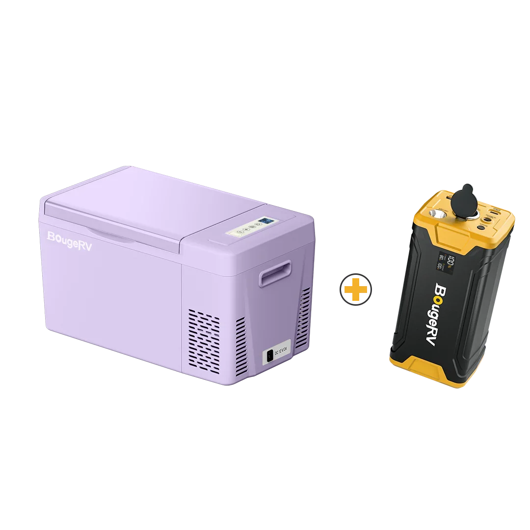 BougeRV 12V 23 Quart Colorful Purple Portable Fridge