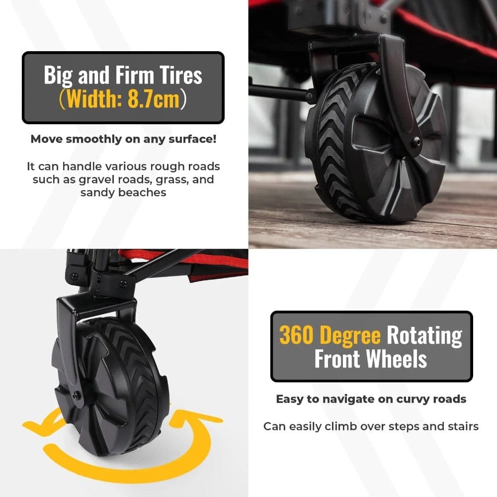 BougeRV 140L Capacity Outdoor Foldable Folding Wagon（DEERFAMY）