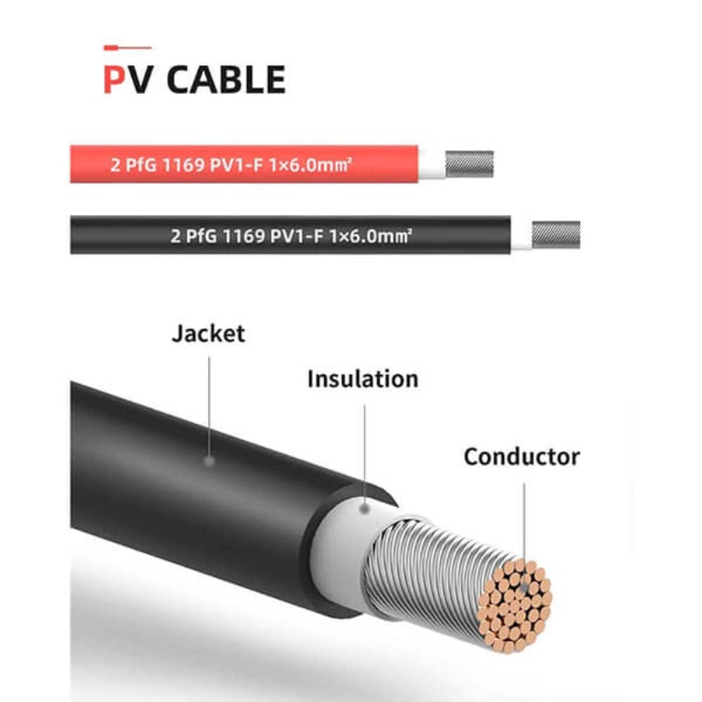 BougeRV 8AWG Solar Extension Cable with Extra Free Connectors(xx FT Red+xx FT Black)