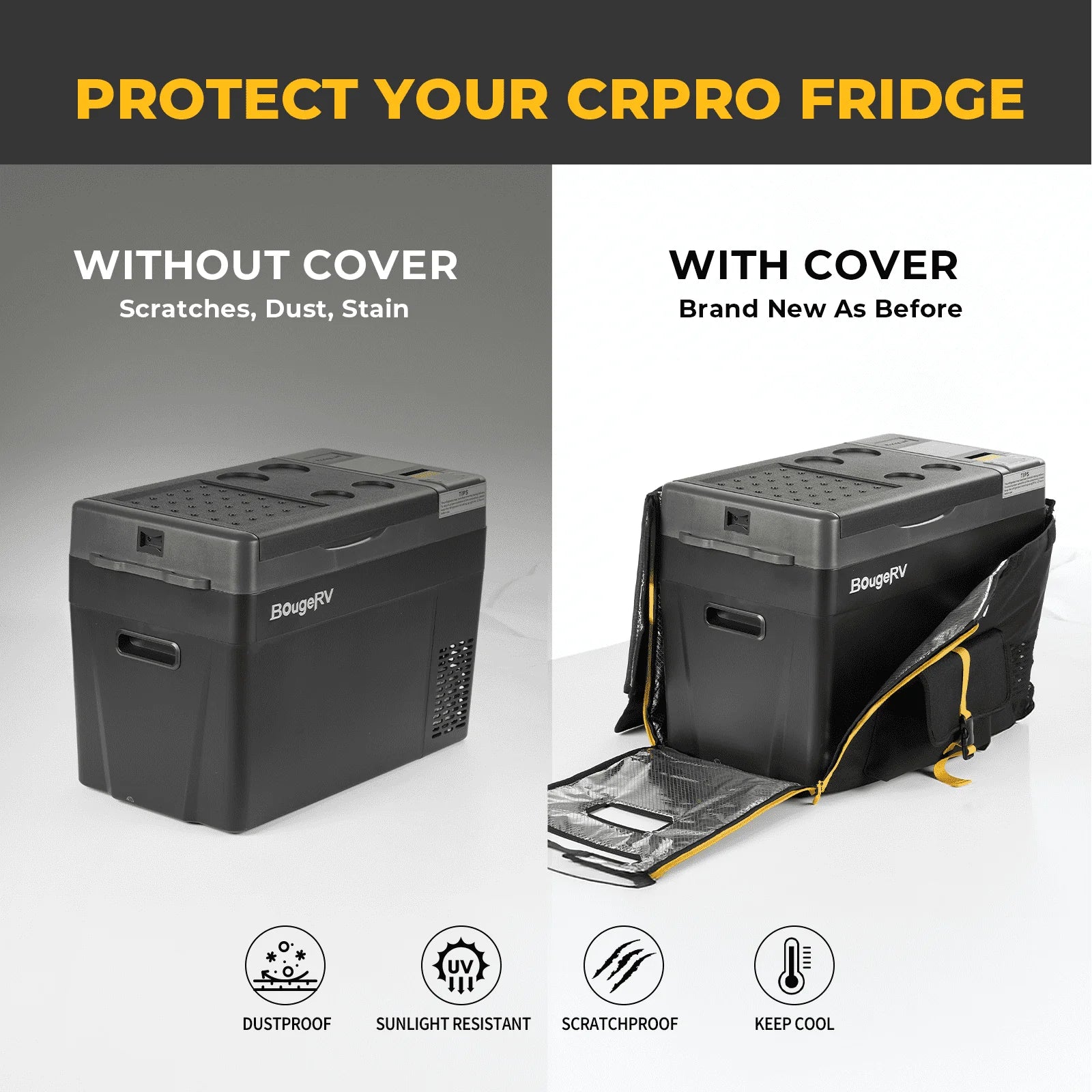 BougeRV CRPRO30 30 Quart Refrigerator Insulated Protective Cover
