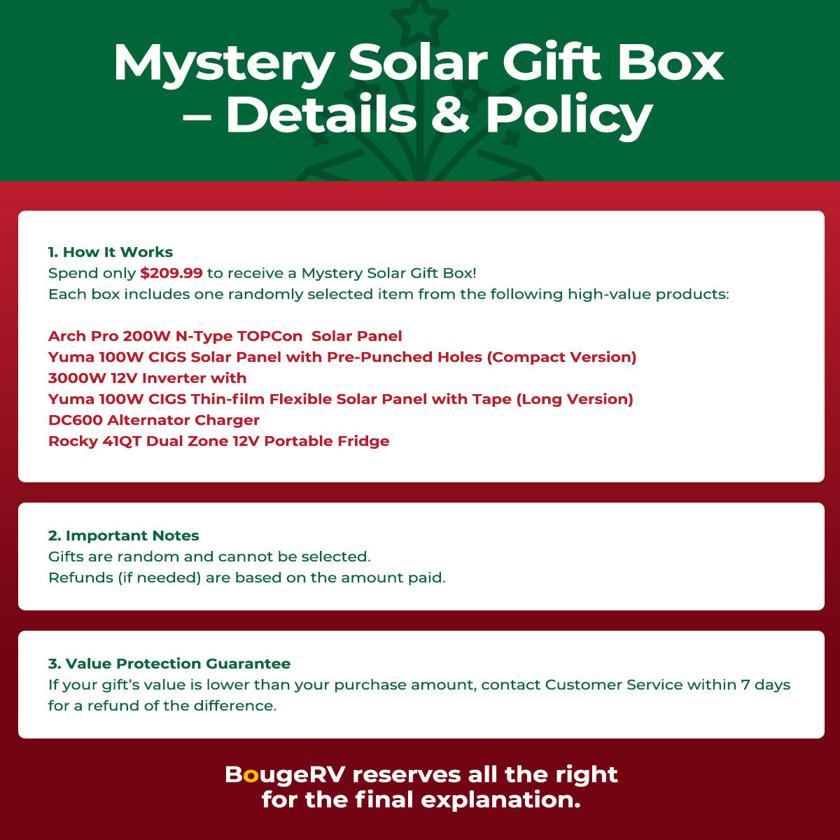 BougeRV Mystery Ultra Solar Gift Box