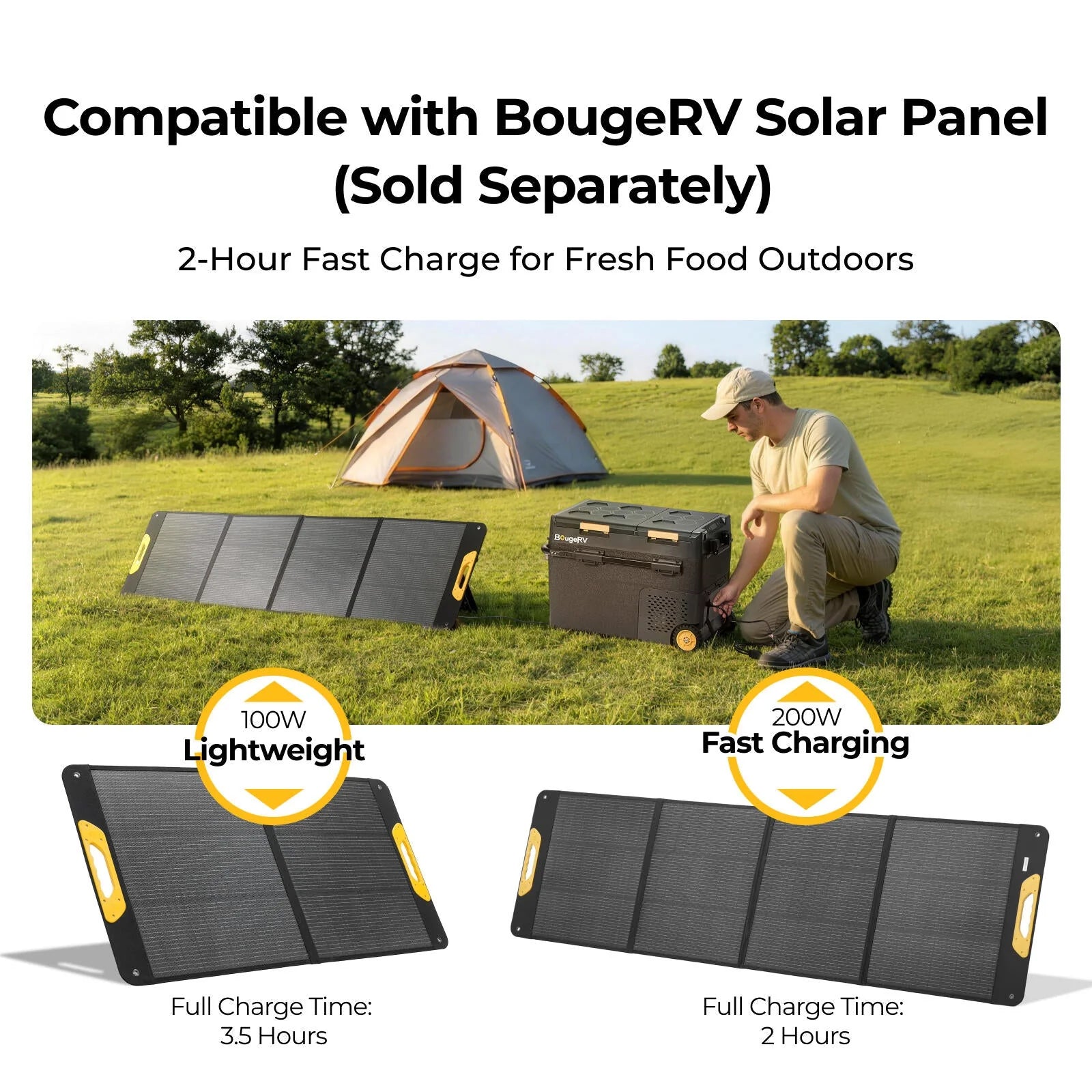 BougeRV New 240Wh Detachable Battery for CRH20/CRX3/CRD2 V2.0/ROCKY V3.0 Portable Fridges