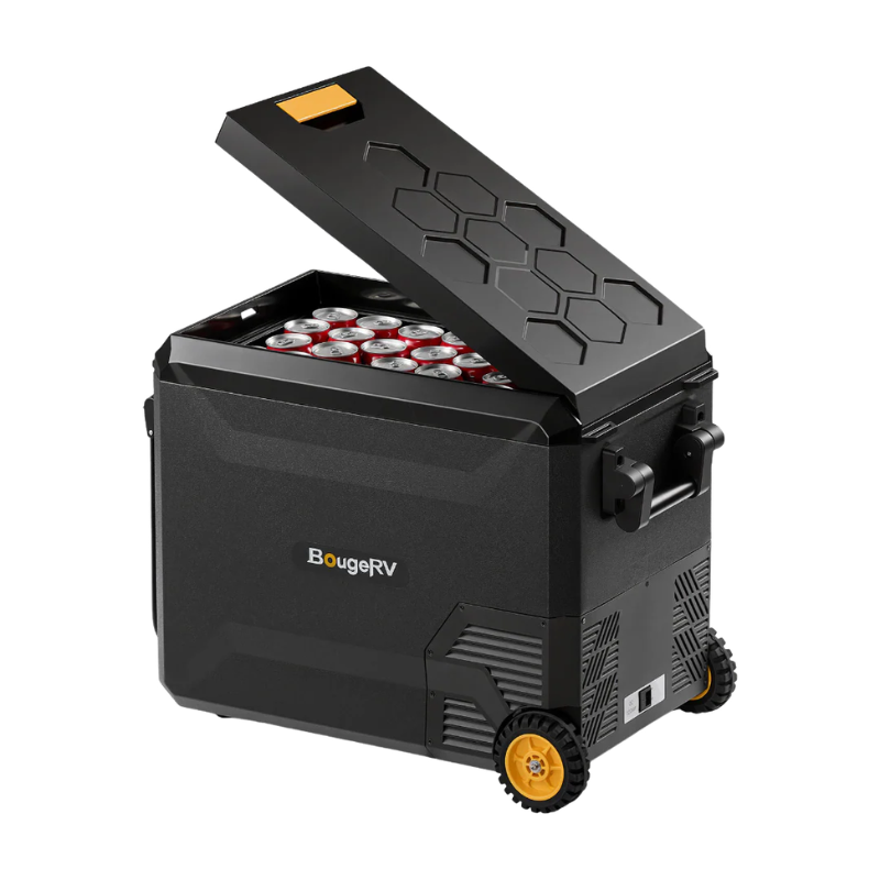 BougeRV New ASPEN S50 12V 50QT Portable Fridge with Wheels
