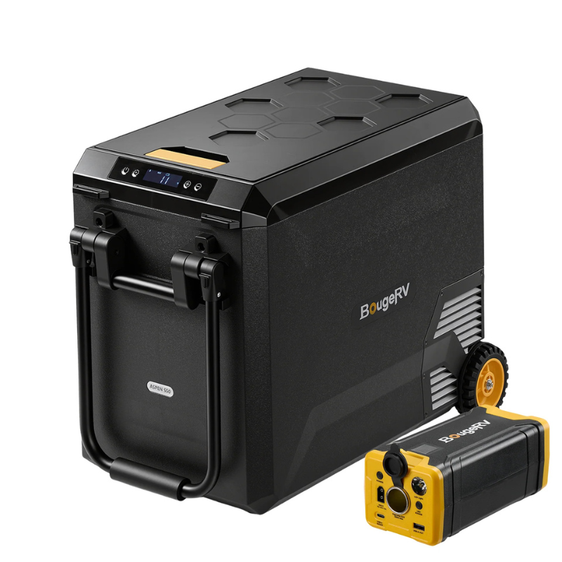 BougeRV New ASPEN S50 12V 50QT Portable Fridge with Wheels