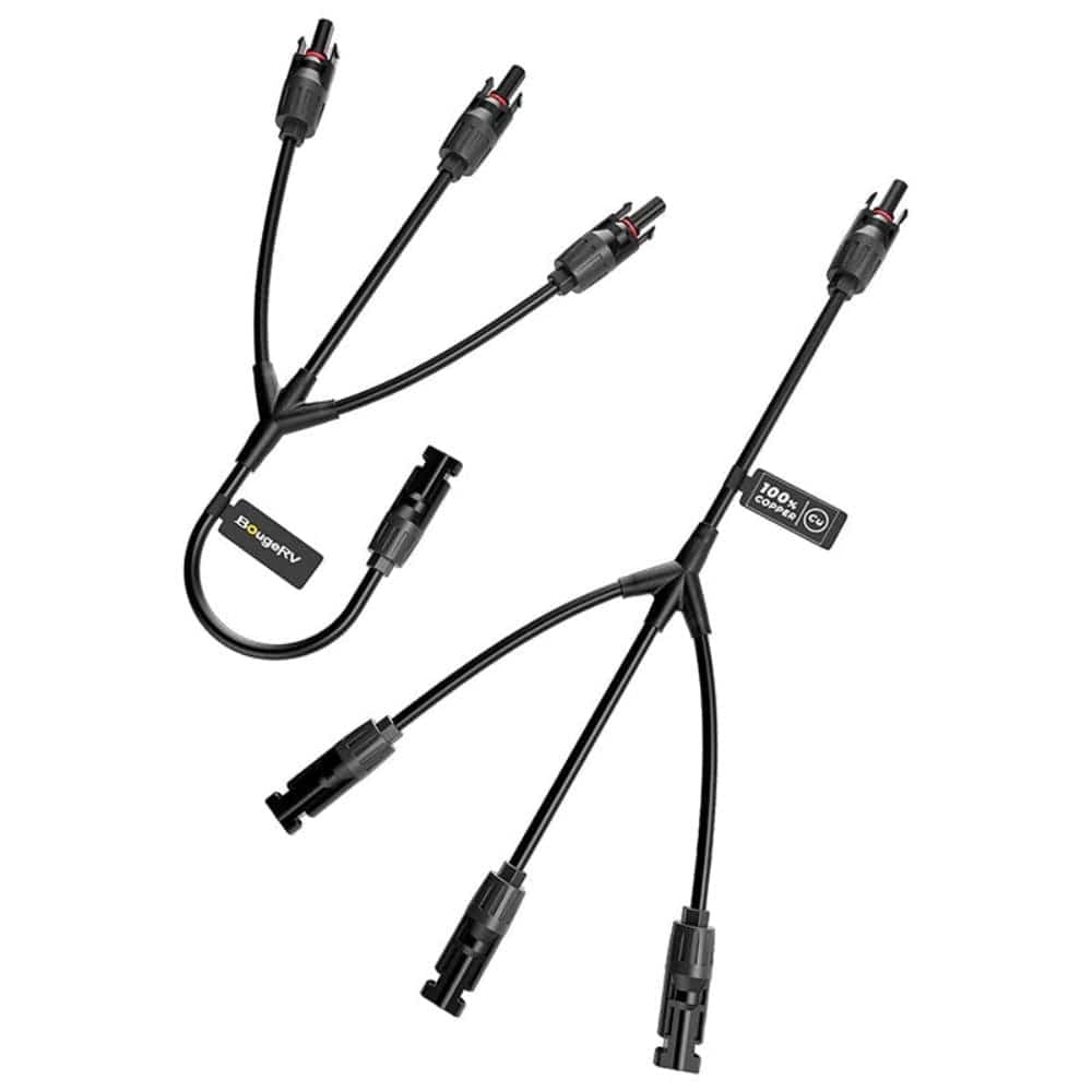 BougeRV Solar Y Branch Connector 3 to 1(M/FFF and F/MMM)