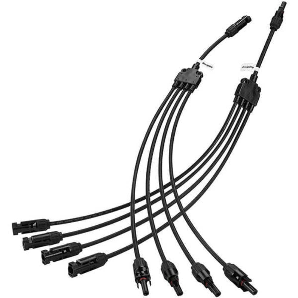BougeRV Y Branch Parallel Connectors Extra Long 4 to 1 Solar Cable