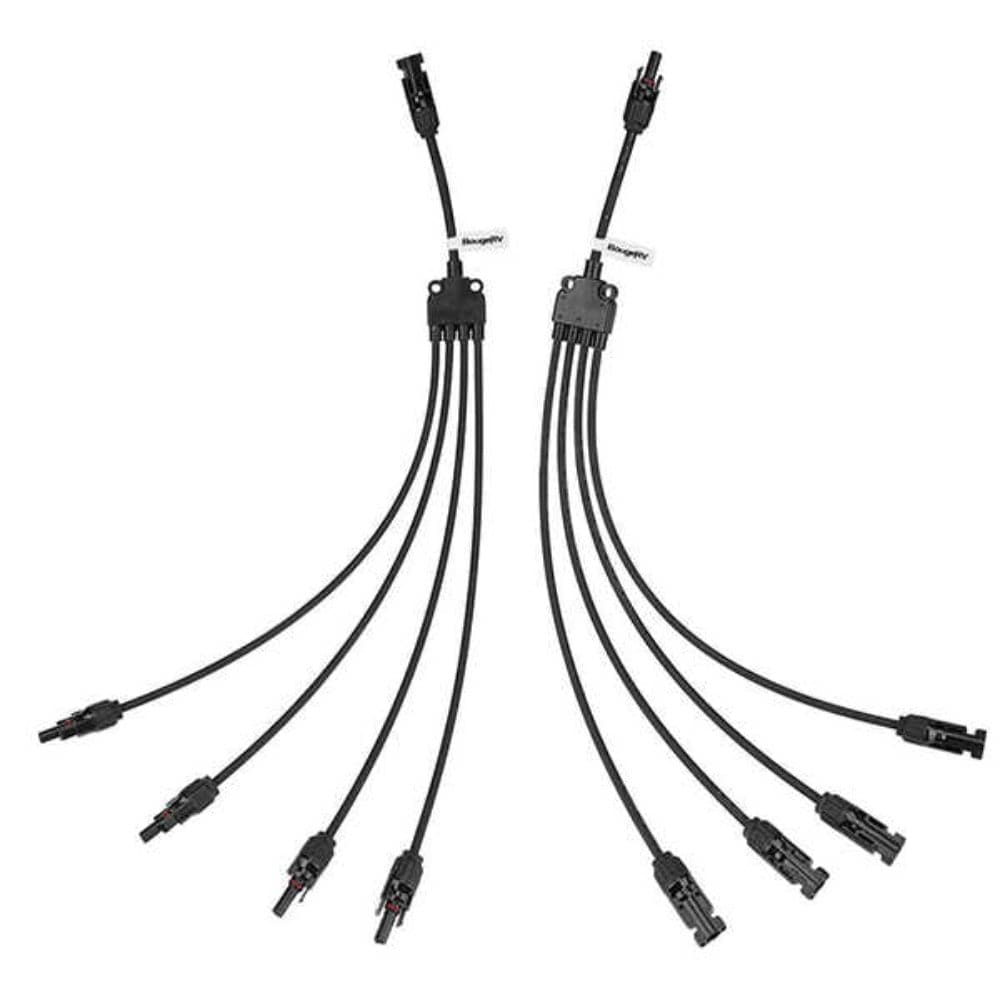 BougeRV Y Branch Parallel Connectors Extra Long 4 to 1 Solar Cable