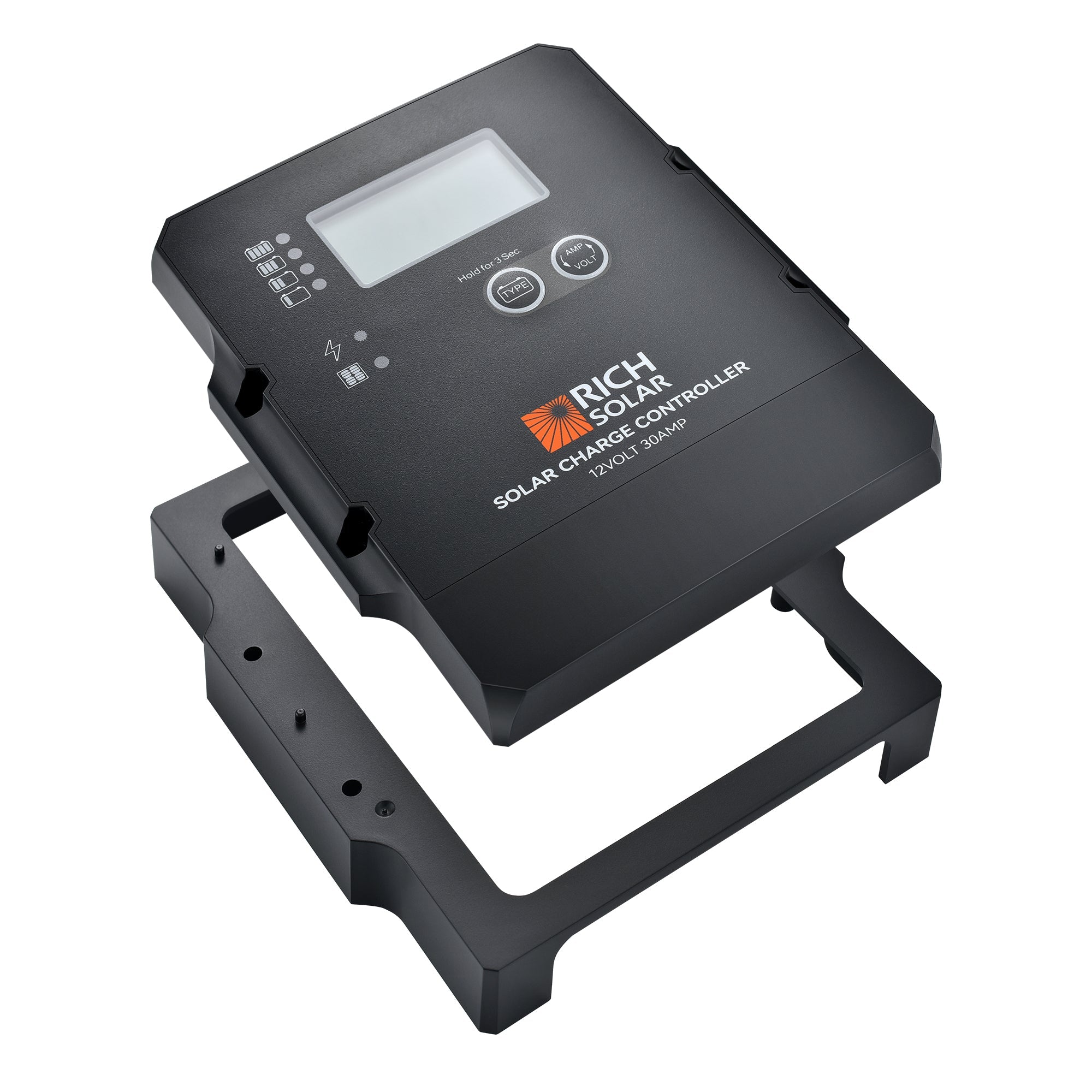 Rich Solar 30 Amp PWM Solar Charge Controller | 12V 30A PWM Controller for RVs, Trailers, Campers, Vans, Boats, Off-Grid | Top Rated