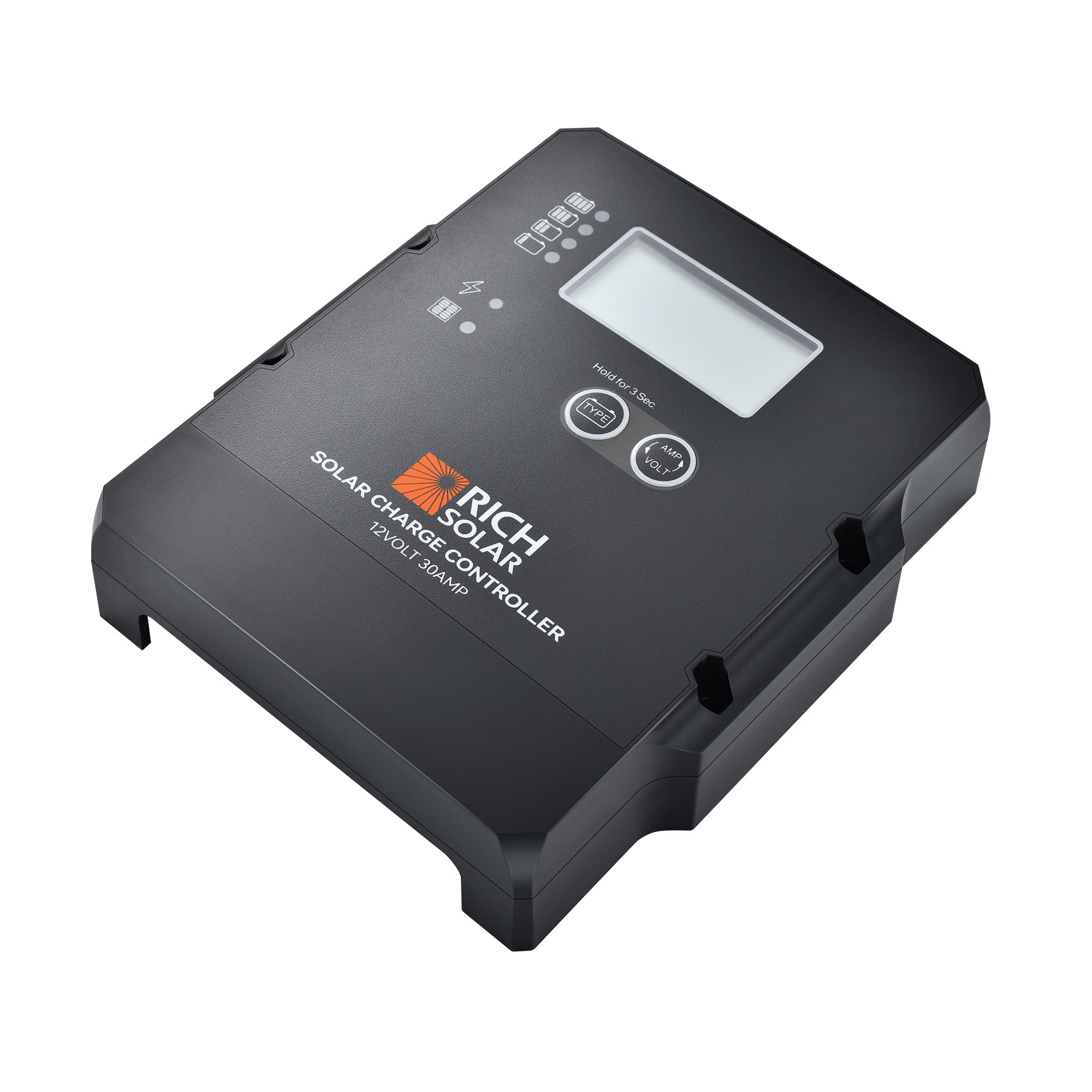 Rich Solar 30 Amp PWM Solar Charge Controller | 12V 30A PWM Controller for RVs, Trailers, Campers, Vans, Boats, Off-Grid | Top Rated