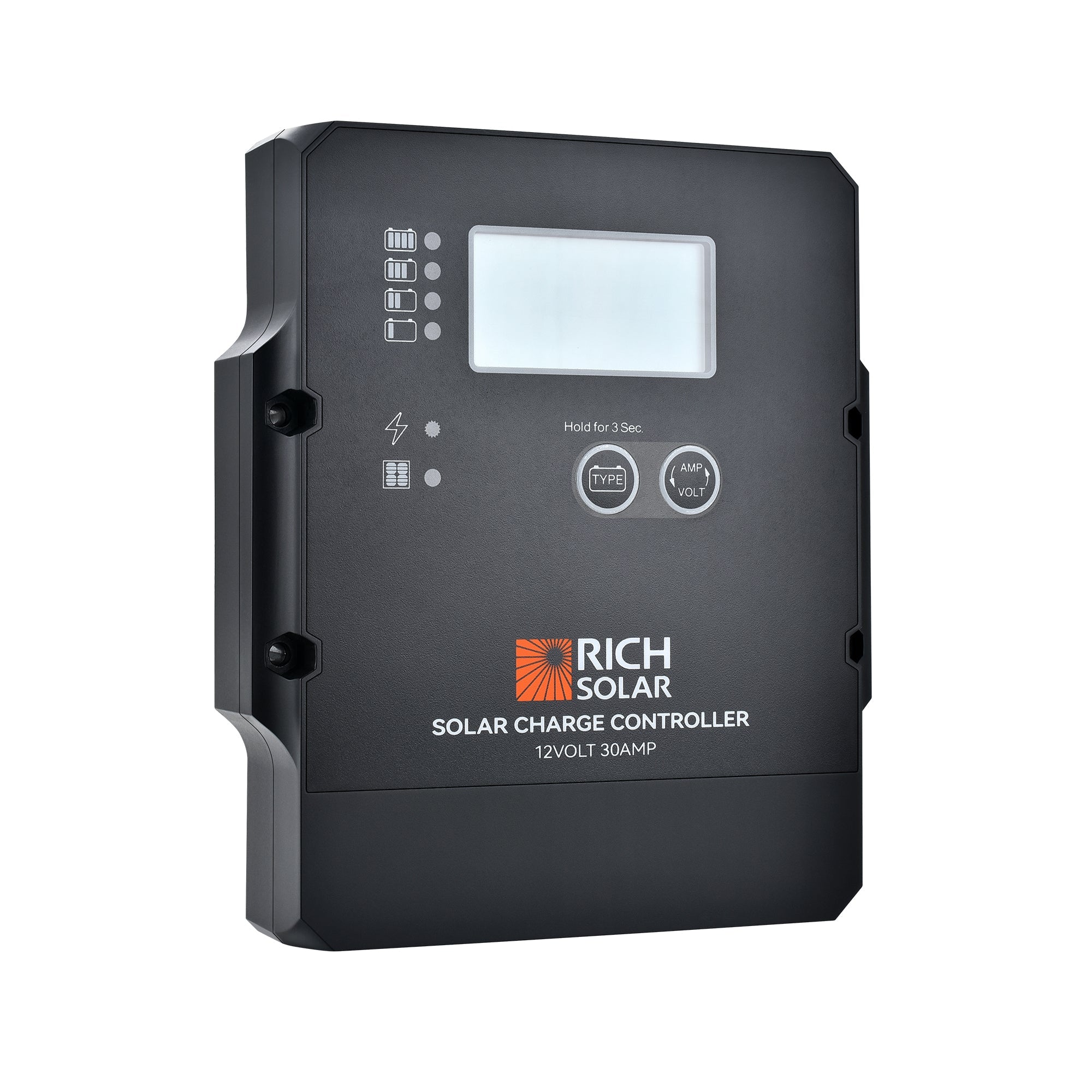 Rich Solar 30 Amp PWM Solar Charge Controller | 12V 30A PWM Controller for RVs, Trailers, Campers, Vans, Boats, Off-Grid | Top Rated