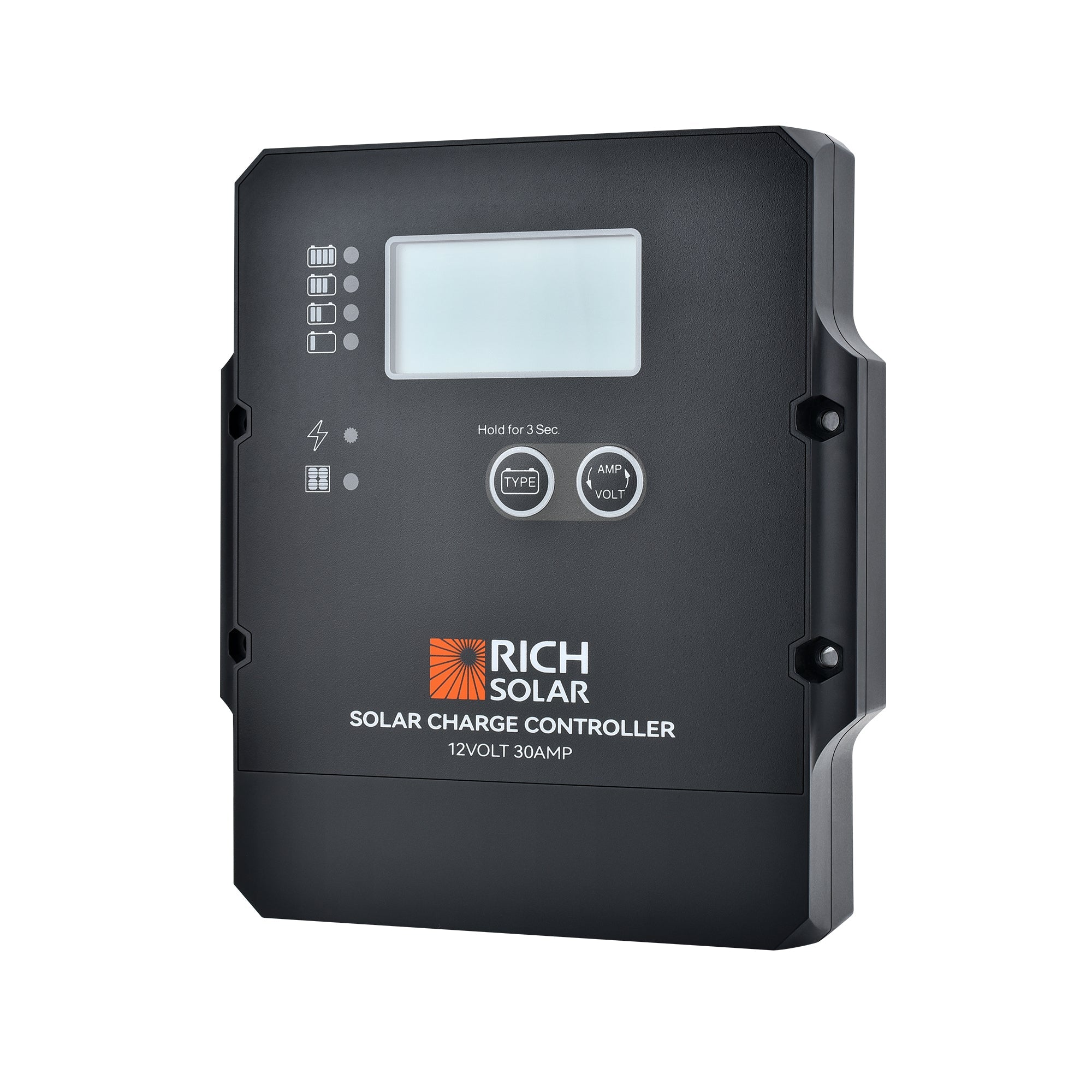 Rich Solar 30 Amp PWM Solar Charge Controller | 12V 30A PWM Controller for RVs, Trailers, Campers, Vans, Boats, Off-Grid | Top Rated