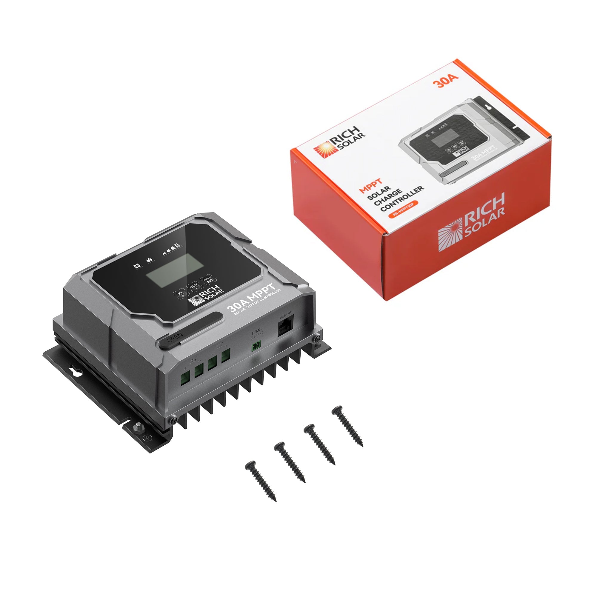 Rich Solar BRAVO 30 | 30 Amp MPPT Solar Charge Controller | Premium 30A 12V/24V MPPT Solar Controller for RVs, Trailers, Campers, Vans, Boats, Off-Grid