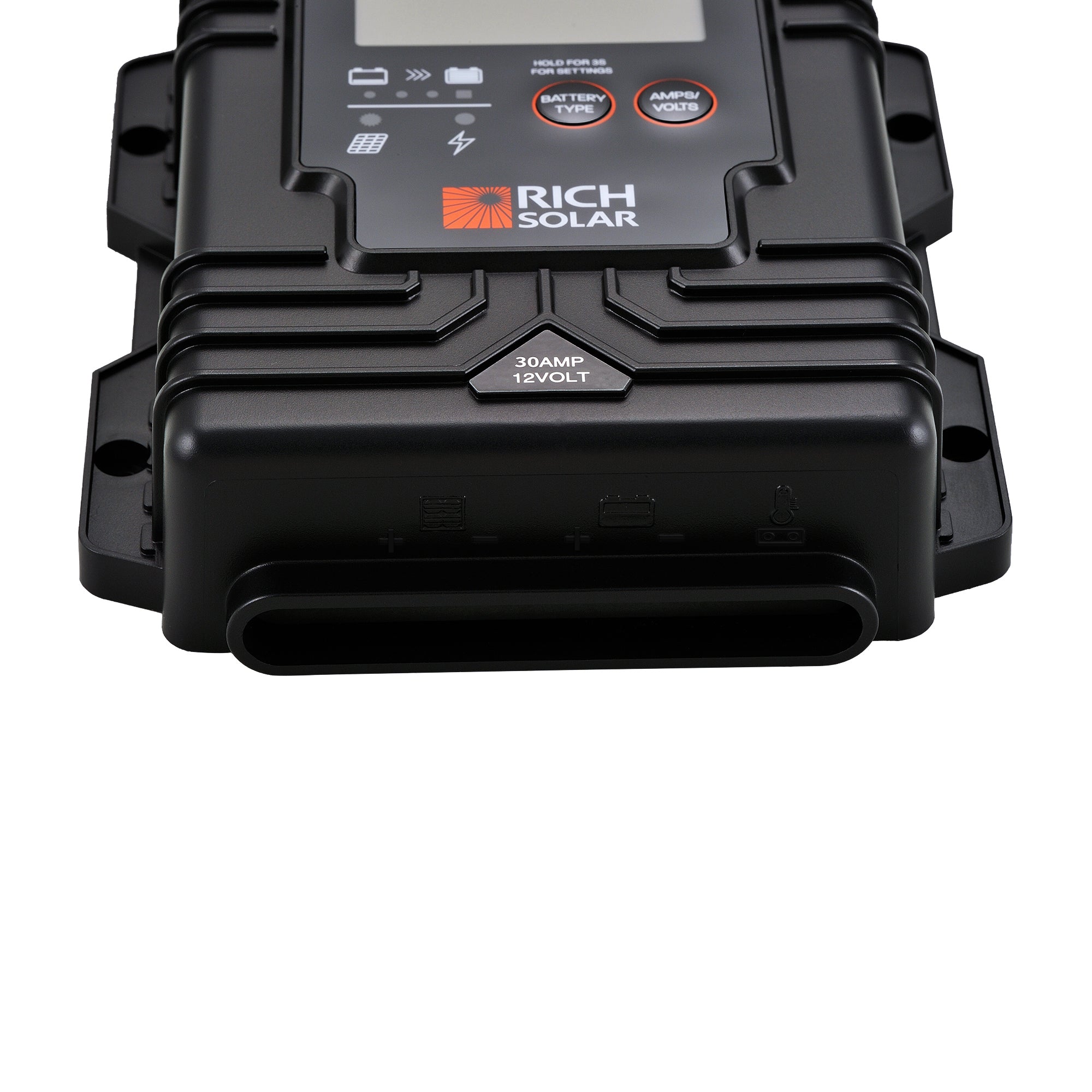 Rich Solar BRAVO Waterproof 30 | 30 Amp Waterproof PWM Solar Charge Controller | Waterproof 30A 12V PWM Controller for RVs, Trailers, Campers, Vans, Boats, Off-Grid