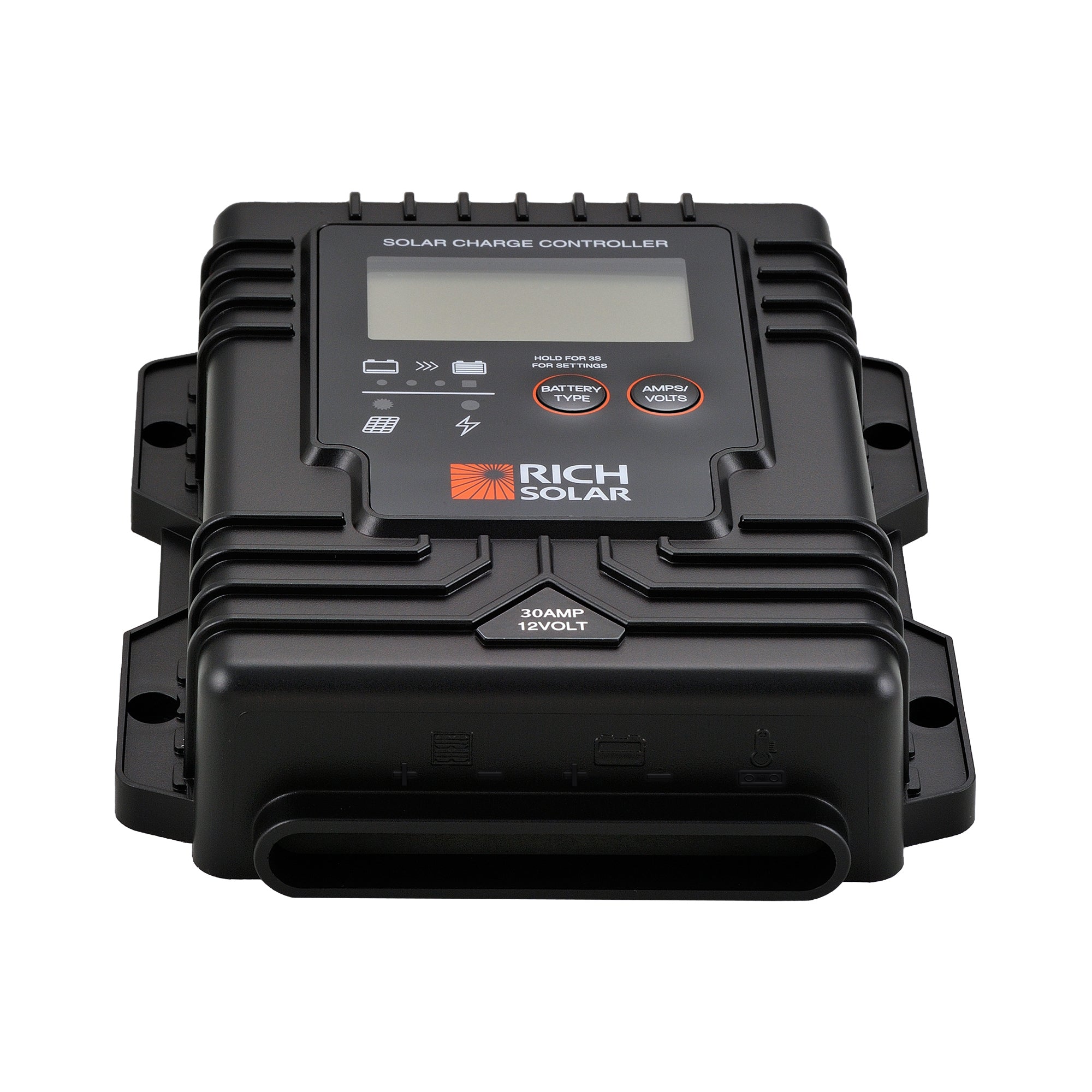 Rich Solar BRAVO Waterproof 30 | 30 Amp Waterproof PWM Solar Charge Controller | Waterproof 30A 12V PWM Controller for RVs, Trailers, Campers, Vans, Boats, Off-Grid