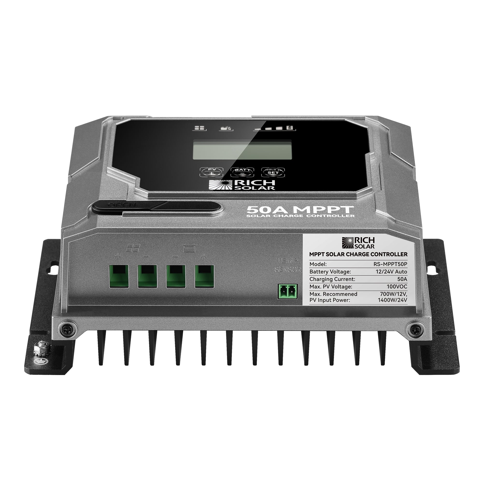 Rich Solar BRAVO 50 | 50 Amp MPPT Solar Charge Controller | Premier 50A 12V/24V MPPT Solar Controller for RVs, Trailers, Campers, Vans, Boats, Off-Grid