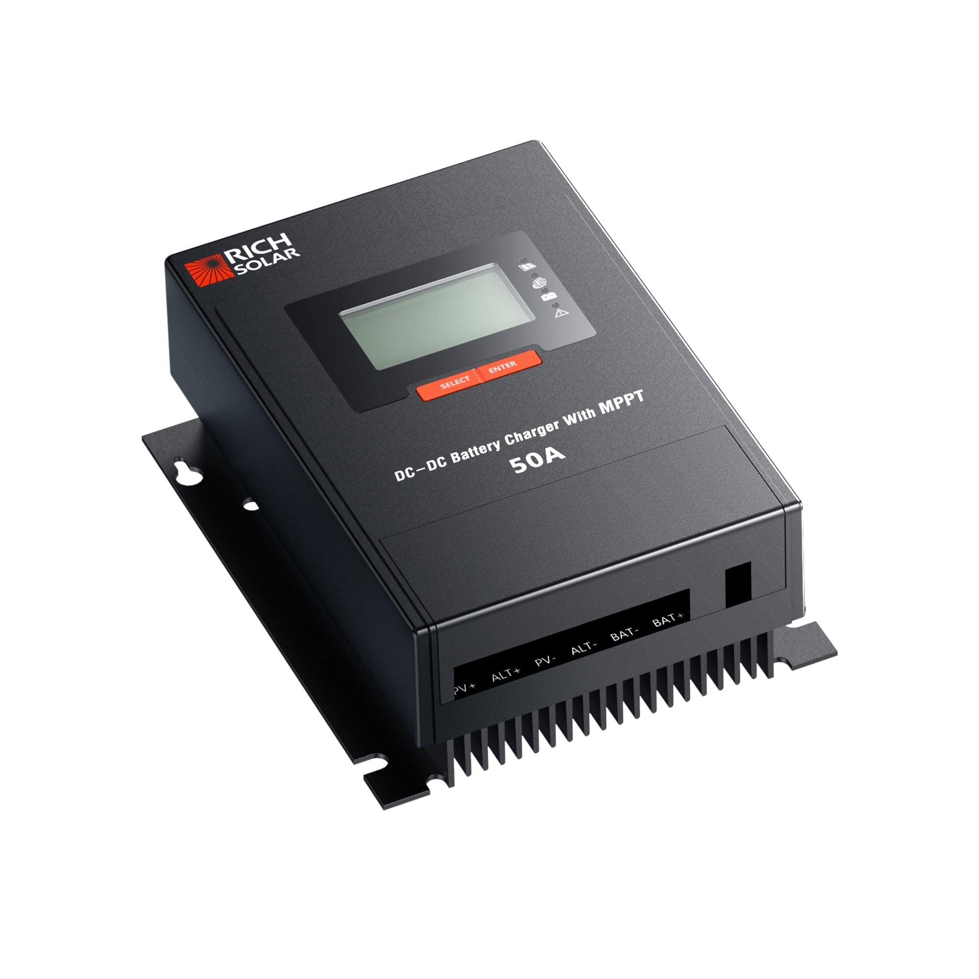 Rich Solar BRAVO 50 DC | 50 Amp DC-DC Solar Charge Controller with MPPT | Premium 50A 12V/24V DC-DC Solar Controller with MPPT for RVs, Trailers, Campers, Vans, Boats, Off-Grid