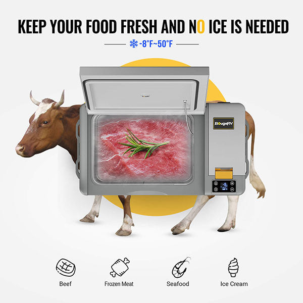 CRPRO30 30 Quart Portable Car Fridge White With 266Wh Power Station