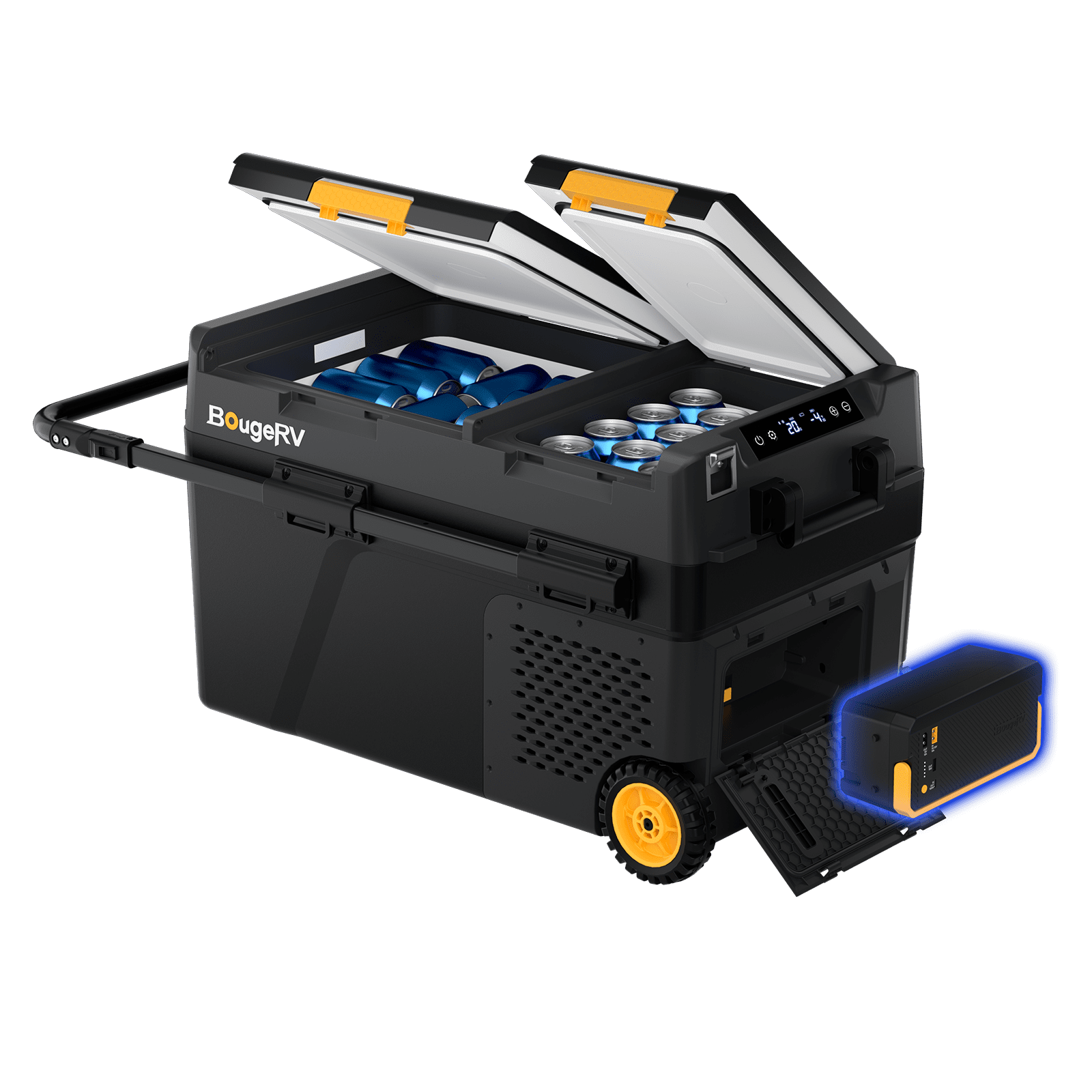 BougeRV CRD2 V2.0 43QT Dual Zone 12V Portable Fridge