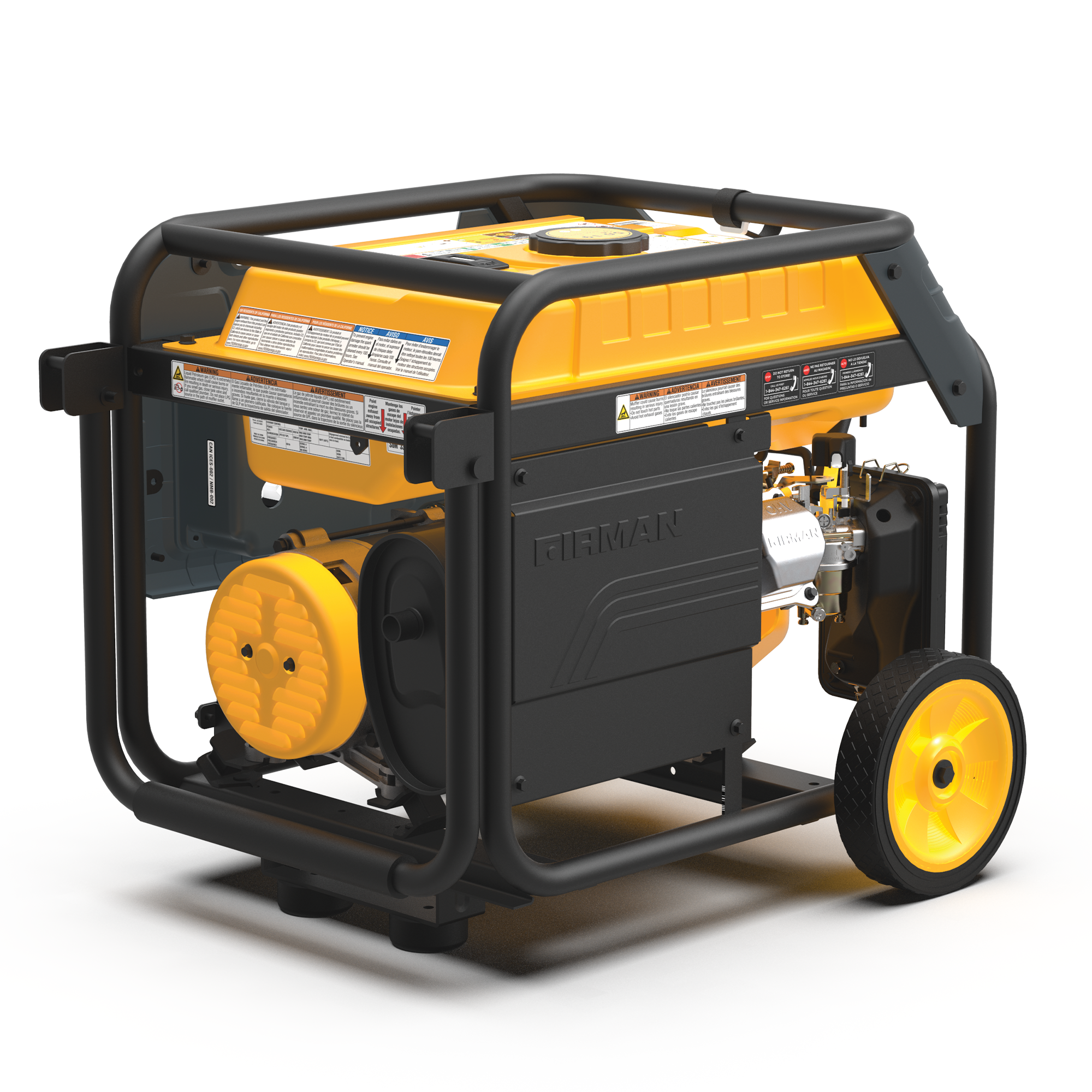 Dual Fuel 4550/3650W Portable Generator Electric Start with CO Alert