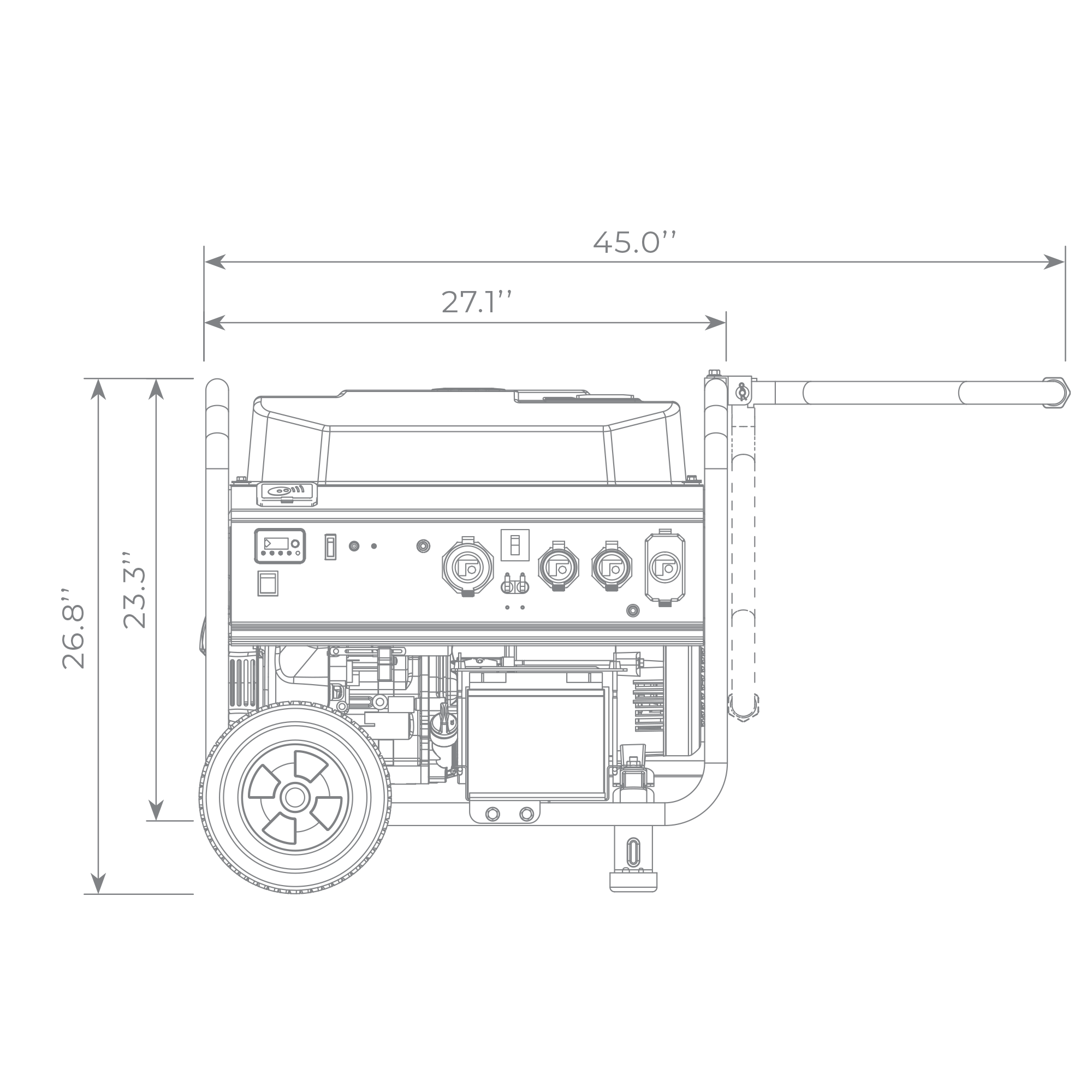 Dual Fuel 5700W Portable Generator Recoil Start 120/240V