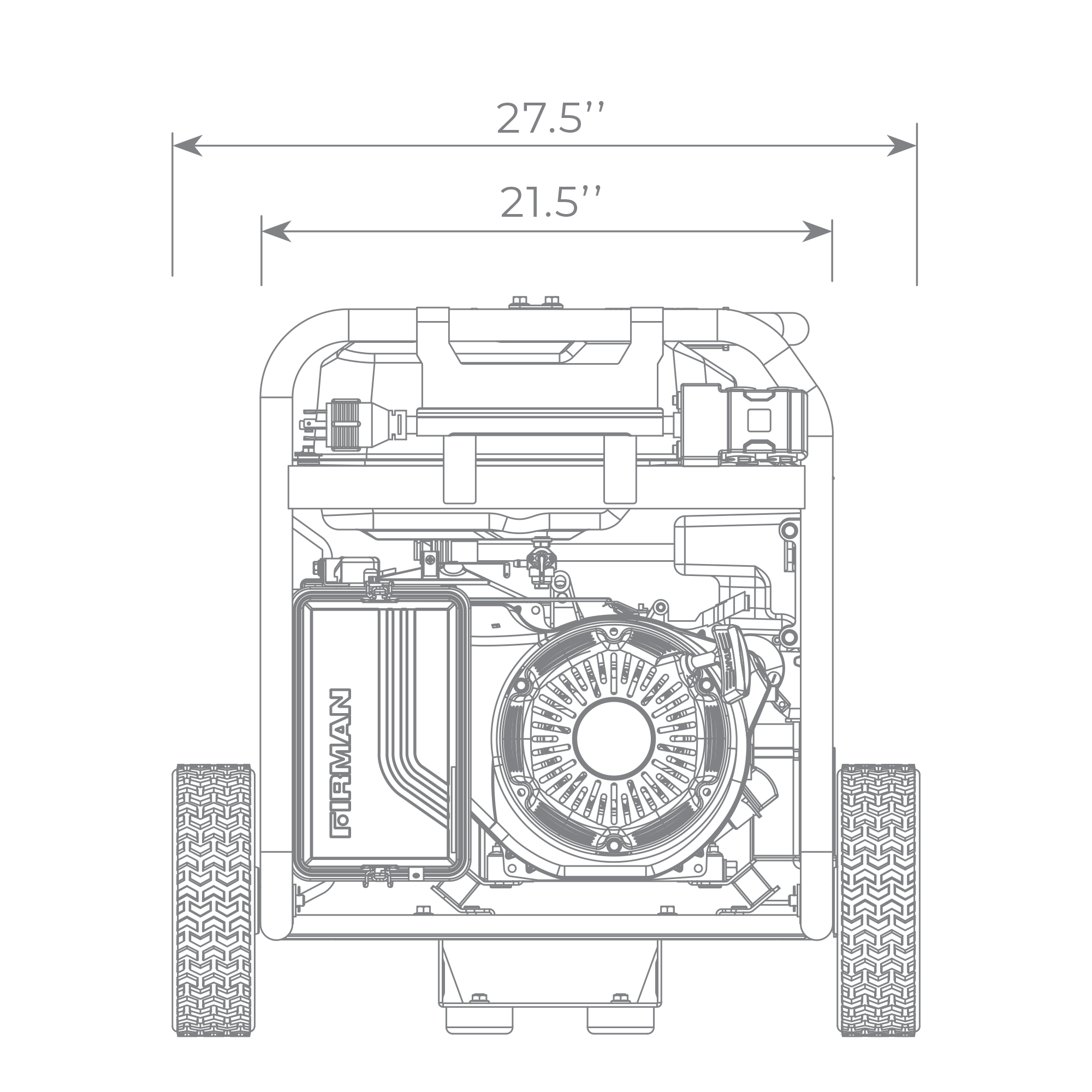 Dual Fuel 5700W Portable Generator Recoil Start 120/240V