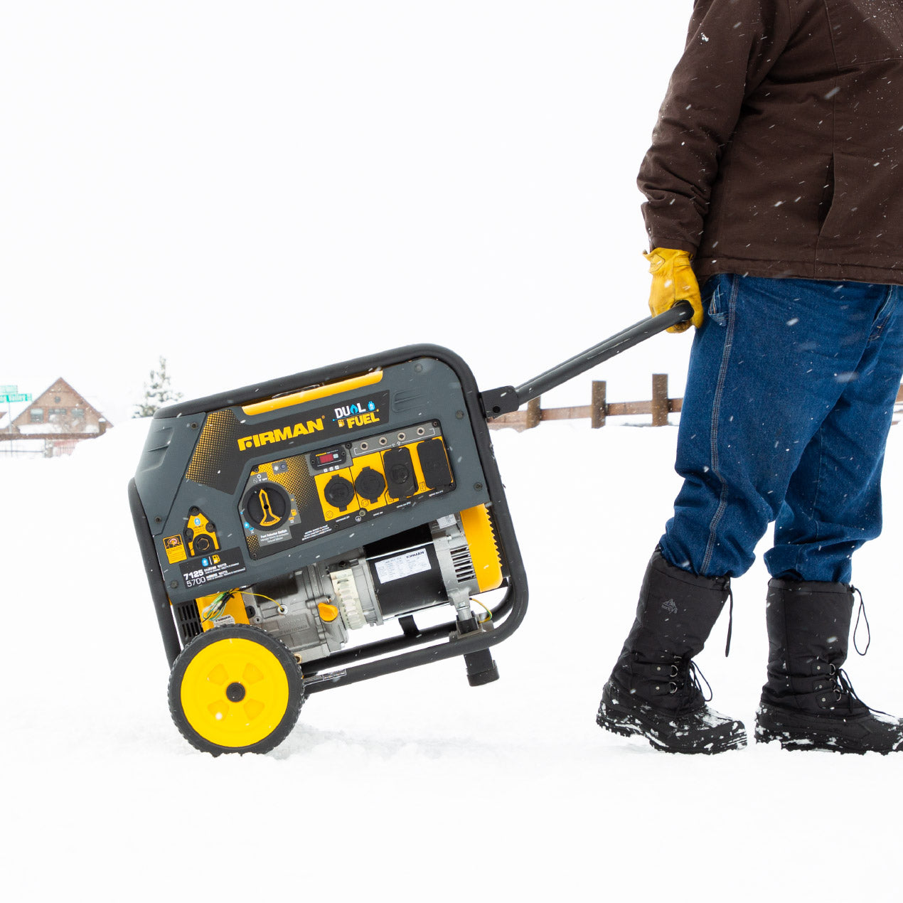Dual Fuel 5700W Portable Generator Recoil Start 120/240V