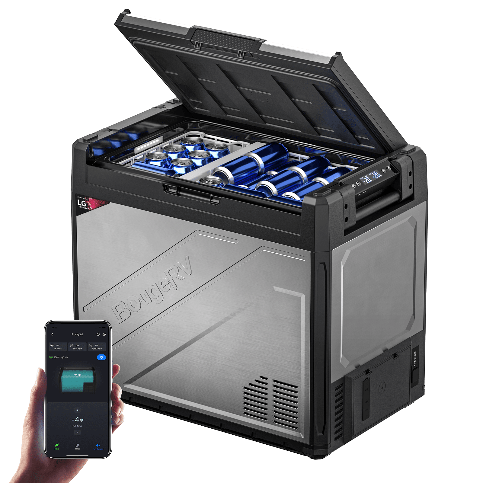BougeRV Rocky V3.0 81QT Dual Zone 12V Car Fridge