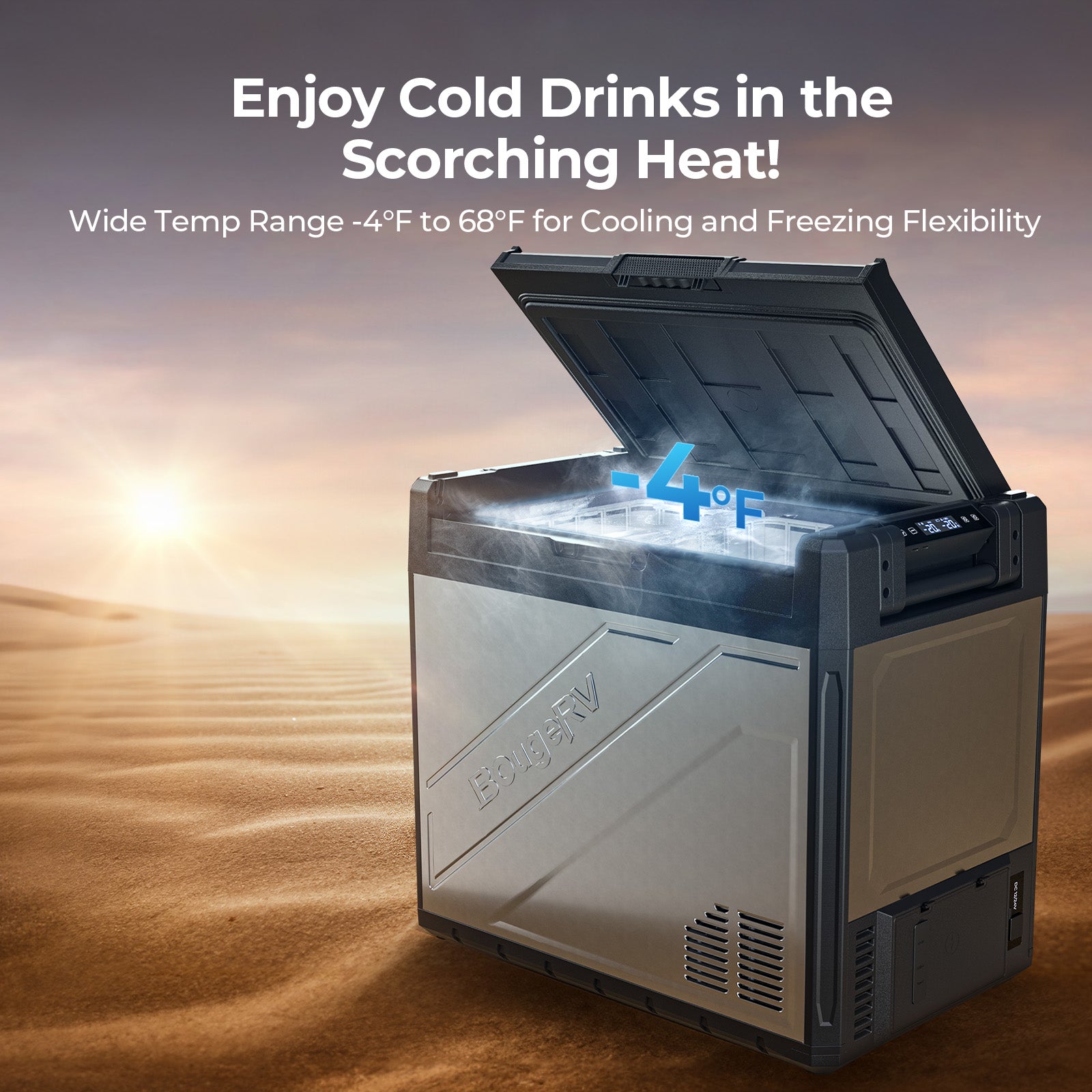 BougeRV Rocky V3.0 81QT Dual Zone 12V Car Fridge