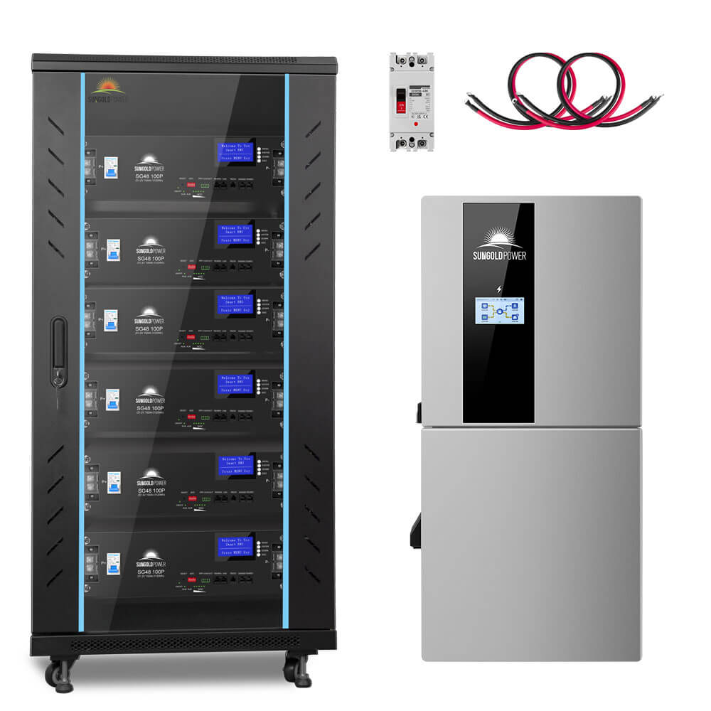Hybrid Solar Kit 11.4KW 48V Split Phase 30.72KWH Lithium Battery 28 X 450 Watt Solar Panel SGH-11N3E