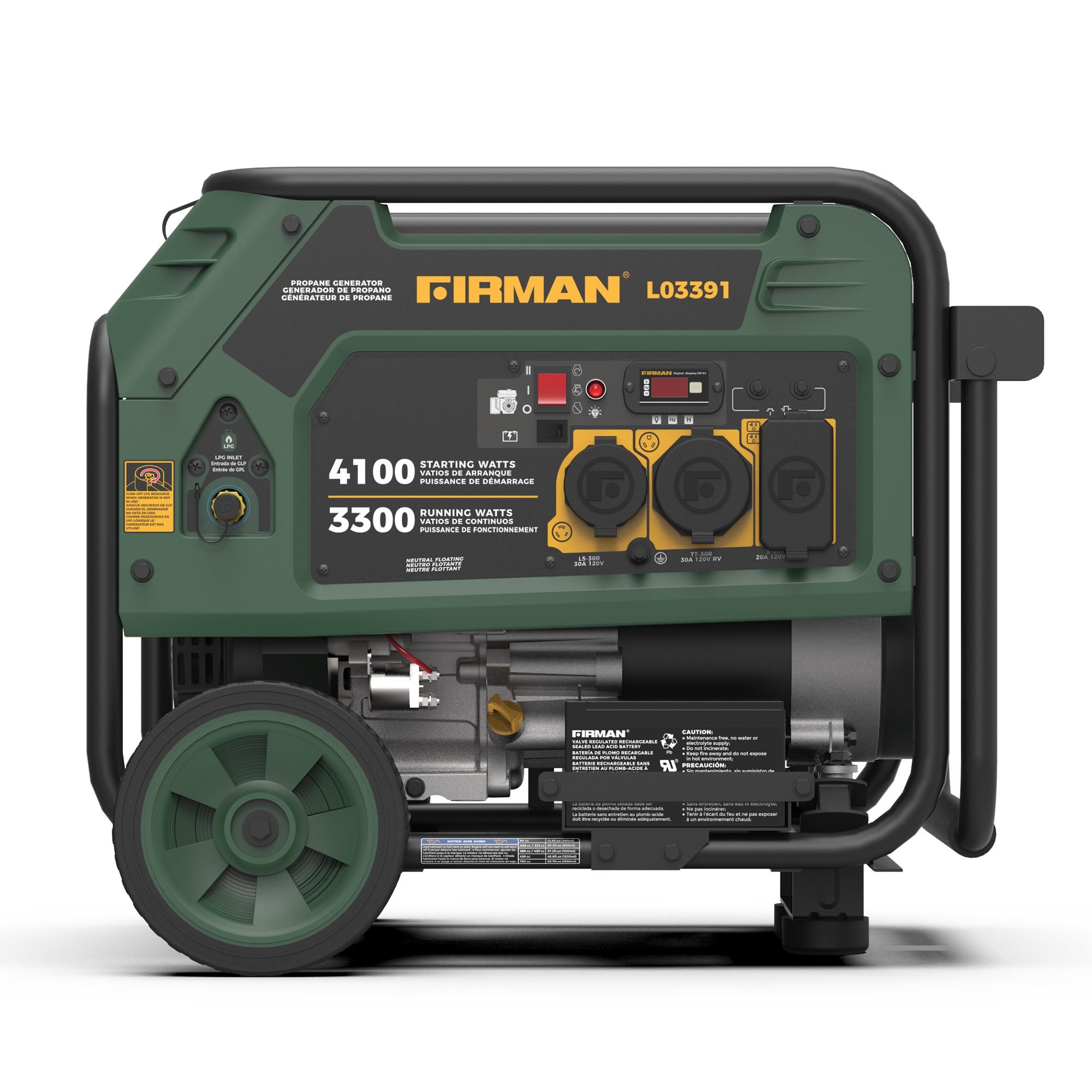 LPG Portable Generator 4100/3300W Electric Start