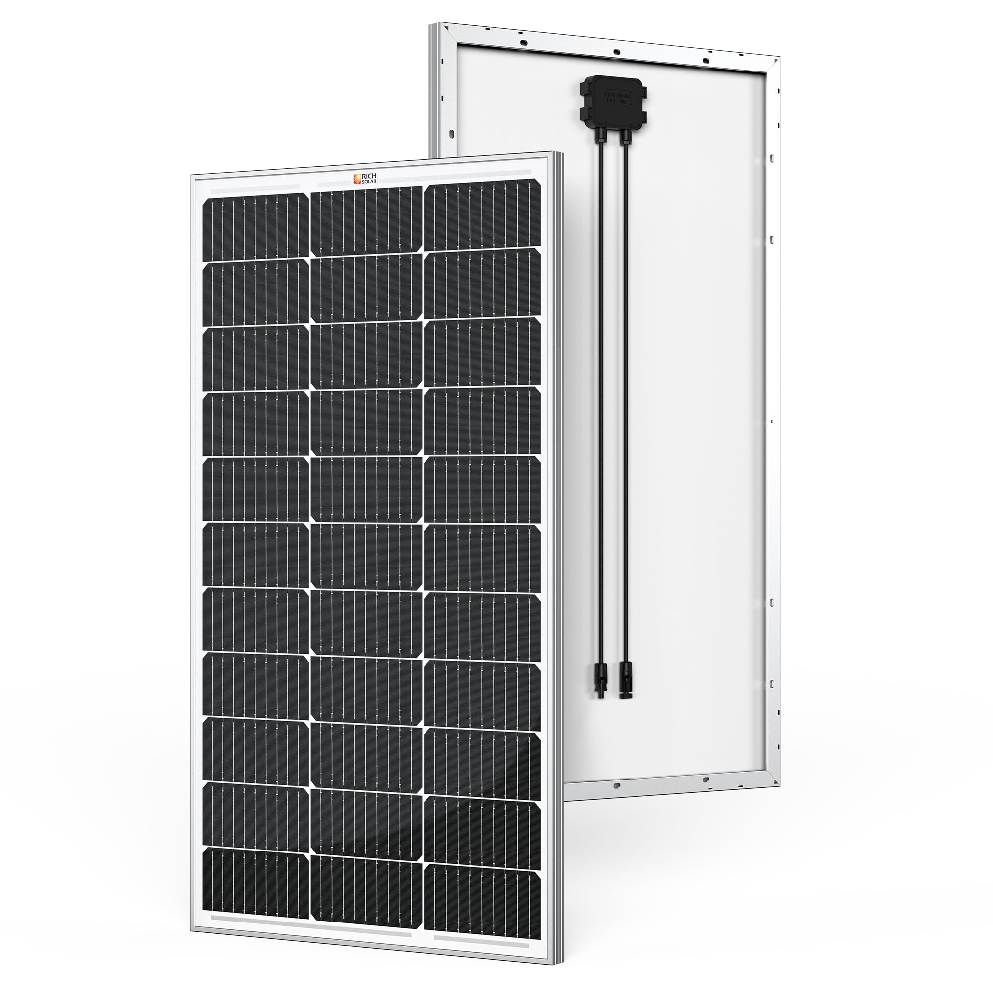 Rich Solar MEGA 100 | 100 Watt Solar Panel | Premier 12V Off-Grid Solar Panel for Vans, Campers, Boats | 25-Year Output Warranty