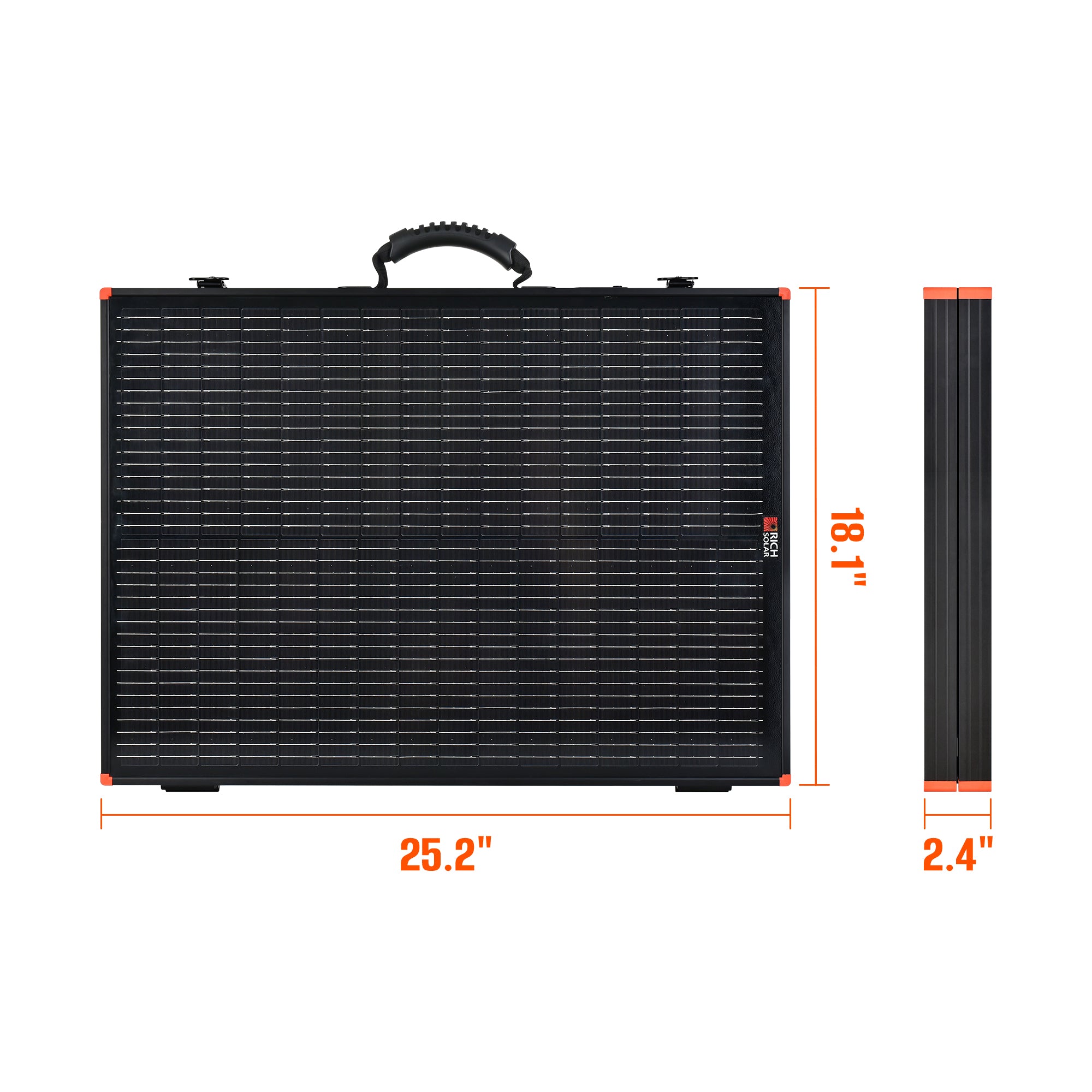 Rich Solar MEGA 100 Portable Briefcase Solar Panel | 100 Watt Portable Solar Panel | Premier 12V Portable Solar Panel for Generators, Power Stations, Vans | High Efficiency