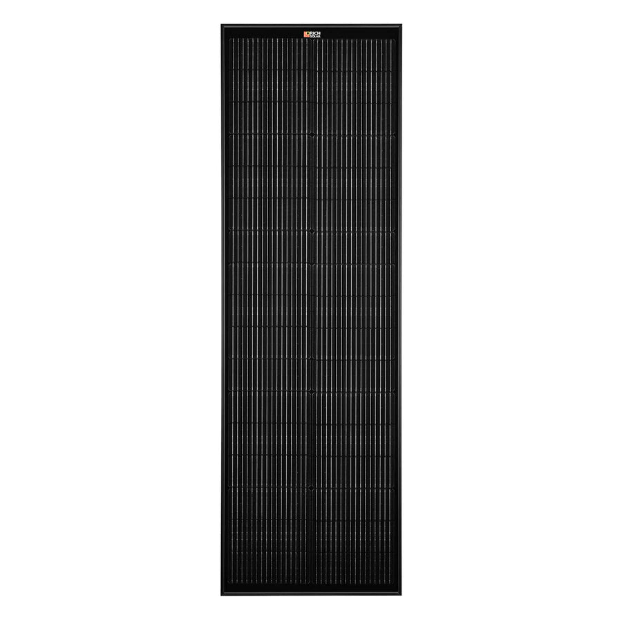 Rich Solar MEGA 100 SLIM | 100 Watt Slim Solar Panel | Compact 12V Off-Grid Narrow Solar Panel for Vans, Overlanders, Boats | 25-Year Output Warranty