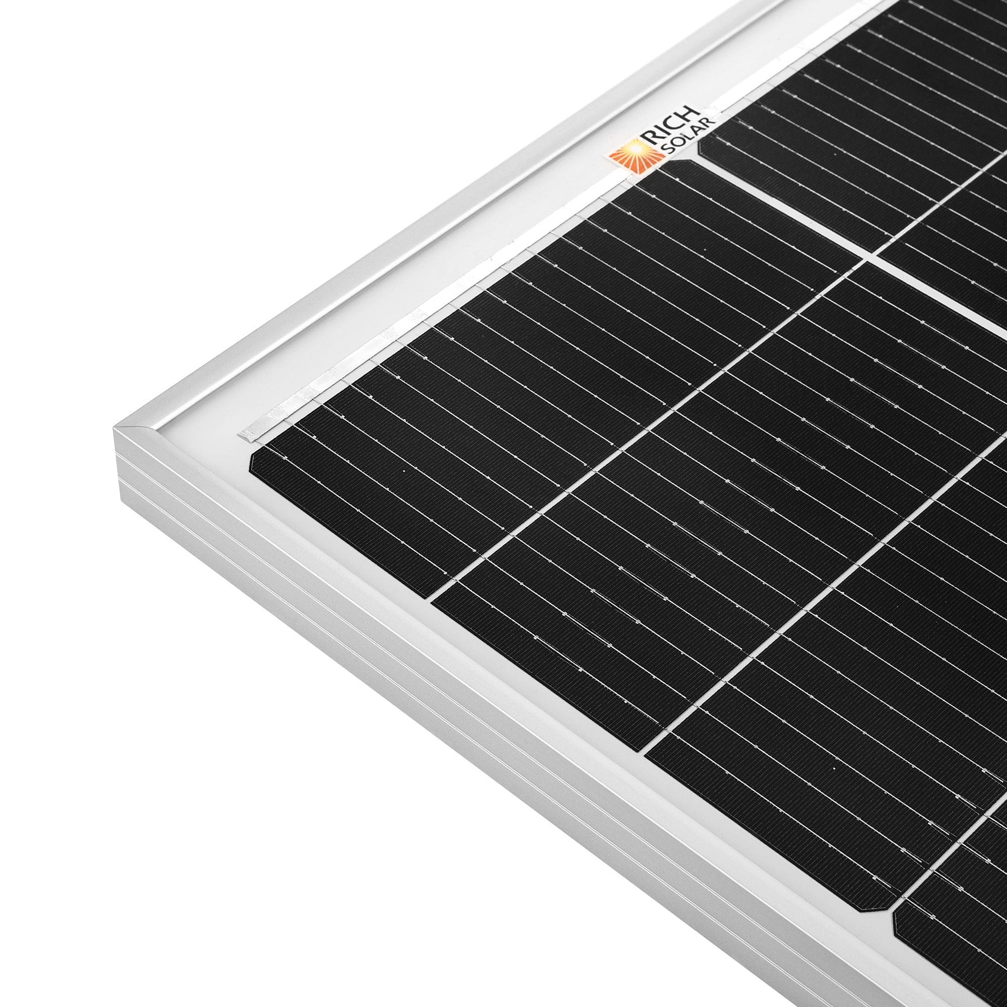 Rich Solar MEGA 100 SLIM | 100 Watt Slim Solar Panel | Compact 12V Off-Grid Narrow Solar Panel for Vans, Overlanders, Boats | 25-Year Output Warranty