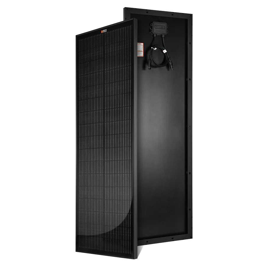 Rich Solar MEGA 100 SLIM | 100 Watt Slim Solar Panel | Compact 12V Off-Grid Narrow Solar Panel for Vans, Overlanders, Boats | 25-Year Output Warranty