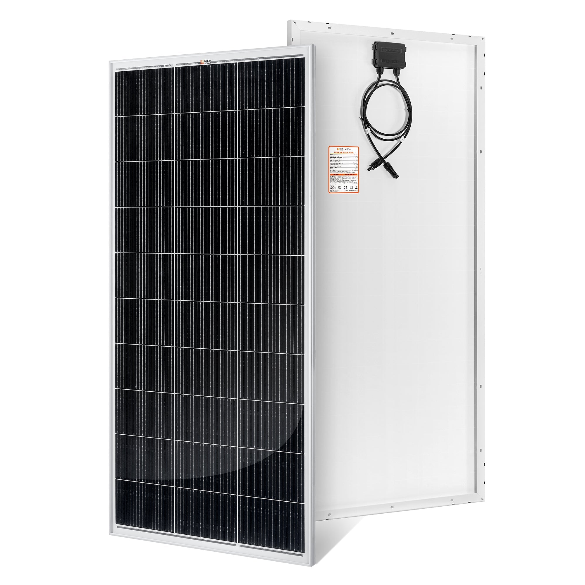 Rich Solar MEGA 200 | 200 Watt Solar Panel | Premier 12V Off-Grid Solar Panel for RVs Cabins, Boats | 25-Year Output Warranty