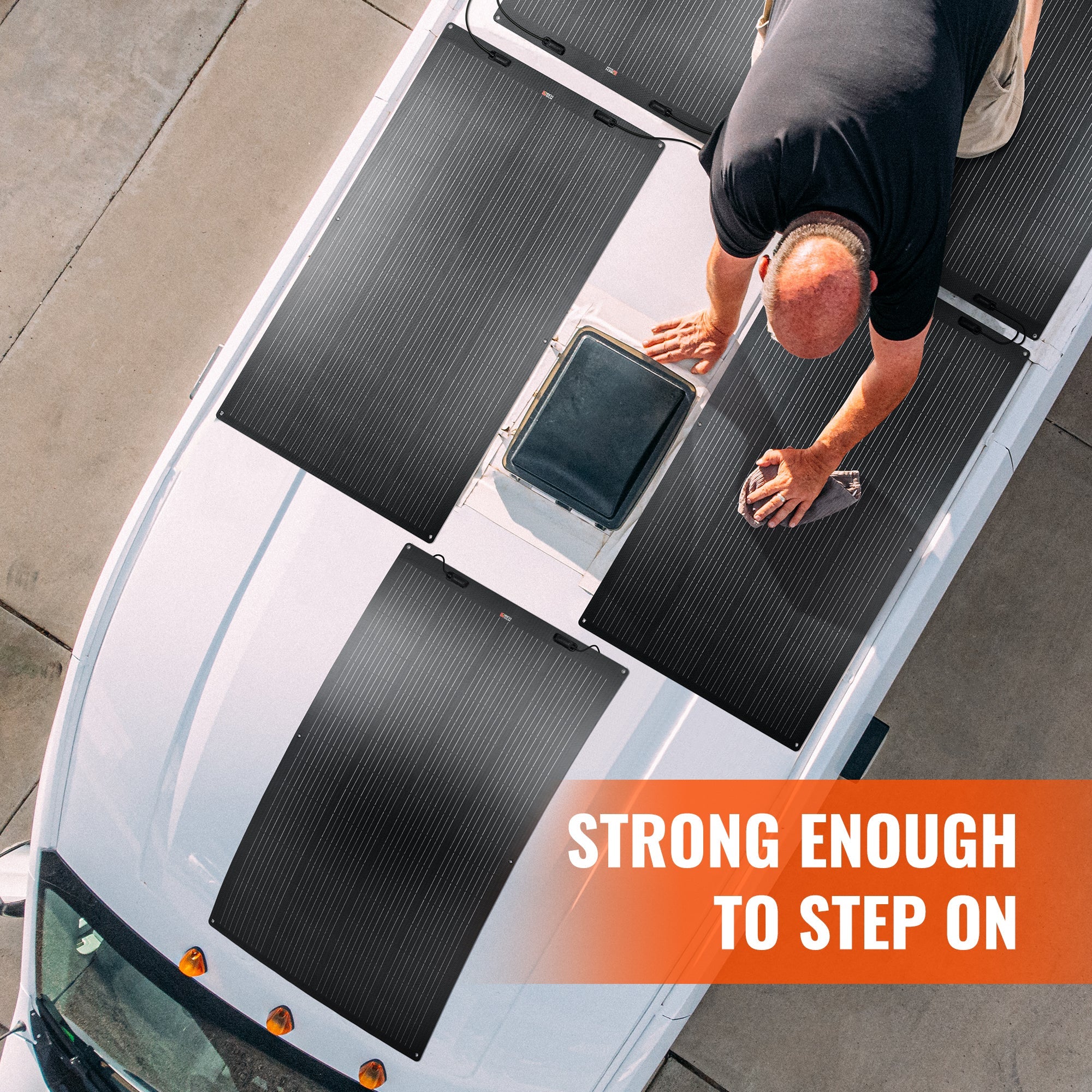 Rich Solar MEGA 200 PRO FLEX | 200W 24V Flexible Solar Panel | 360° Bendable, IP68 Waterproof, for RV Roofs, Marine, Off-Grid, and Overland Systems