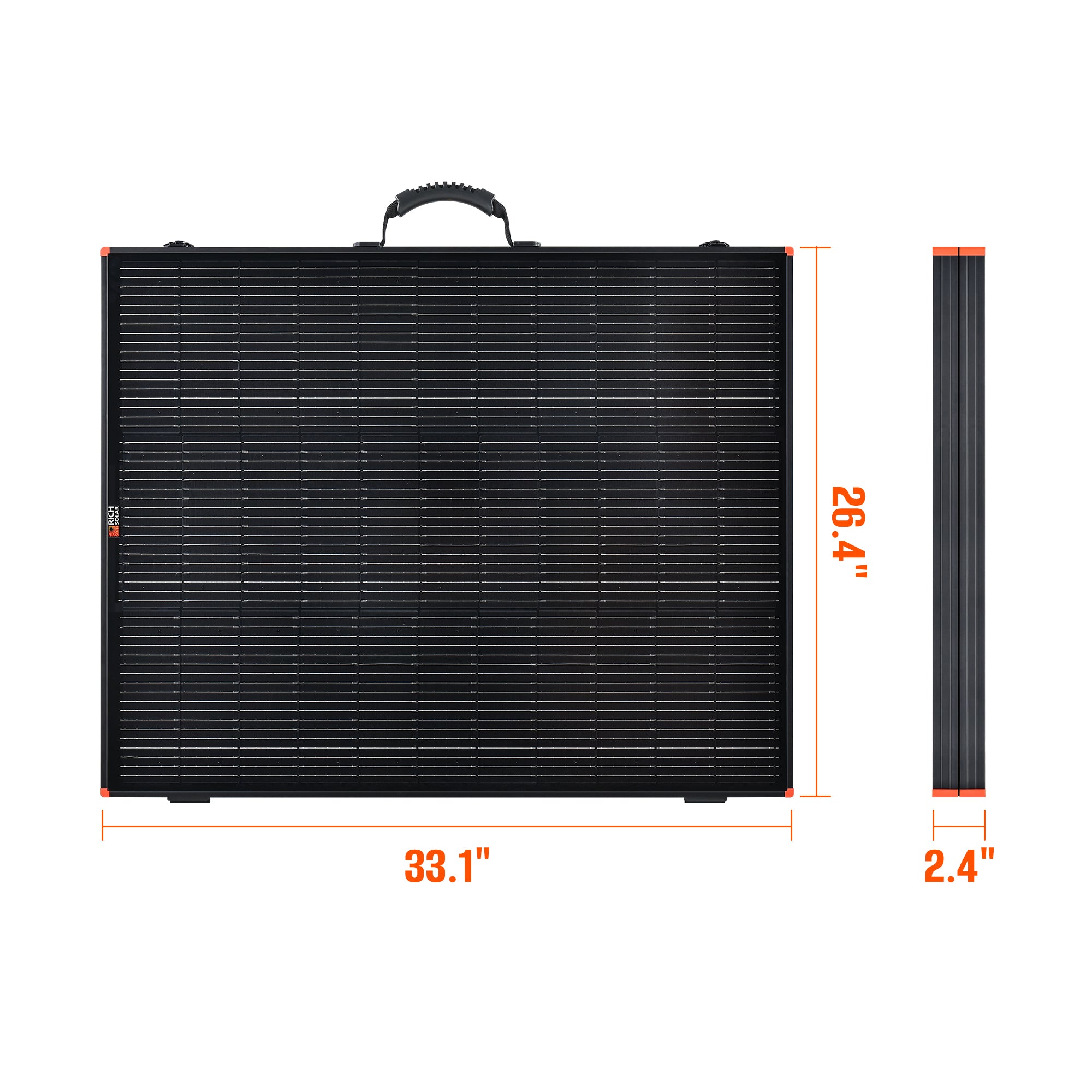 Rich Solar MEGA 200 Portable Briefcase Solar Panel | 200 Watt Portable Solar Panel | Powerful 12V Portable Solar Panel for Generators, Power Stations, Campers | High Efficiency