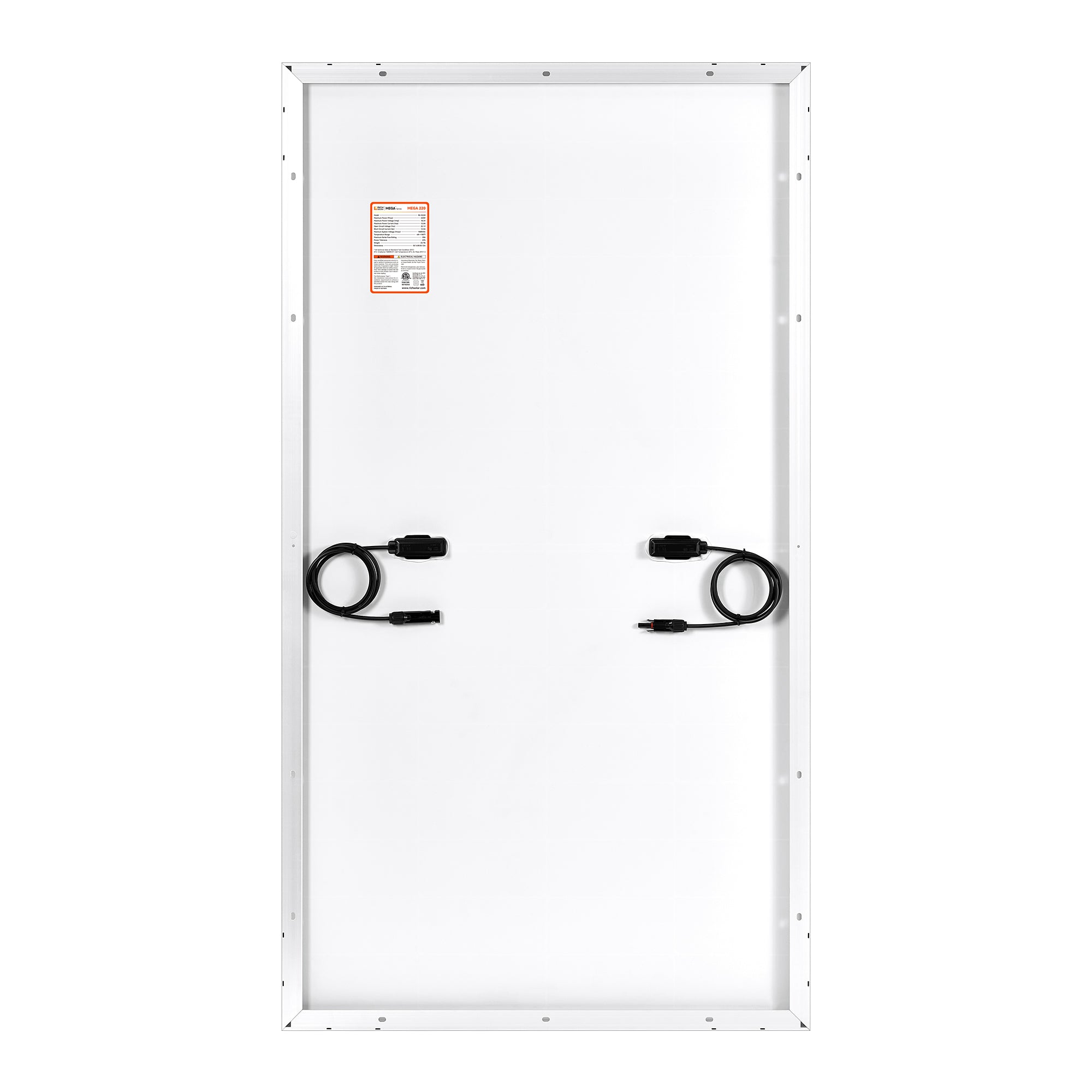Rich Solar MEGA 220 | 220 Watt Solar Panel | Premium 12V Off-Grid Solar Panel for RVs, Cabins, Boats | 25-Year Output Warranty