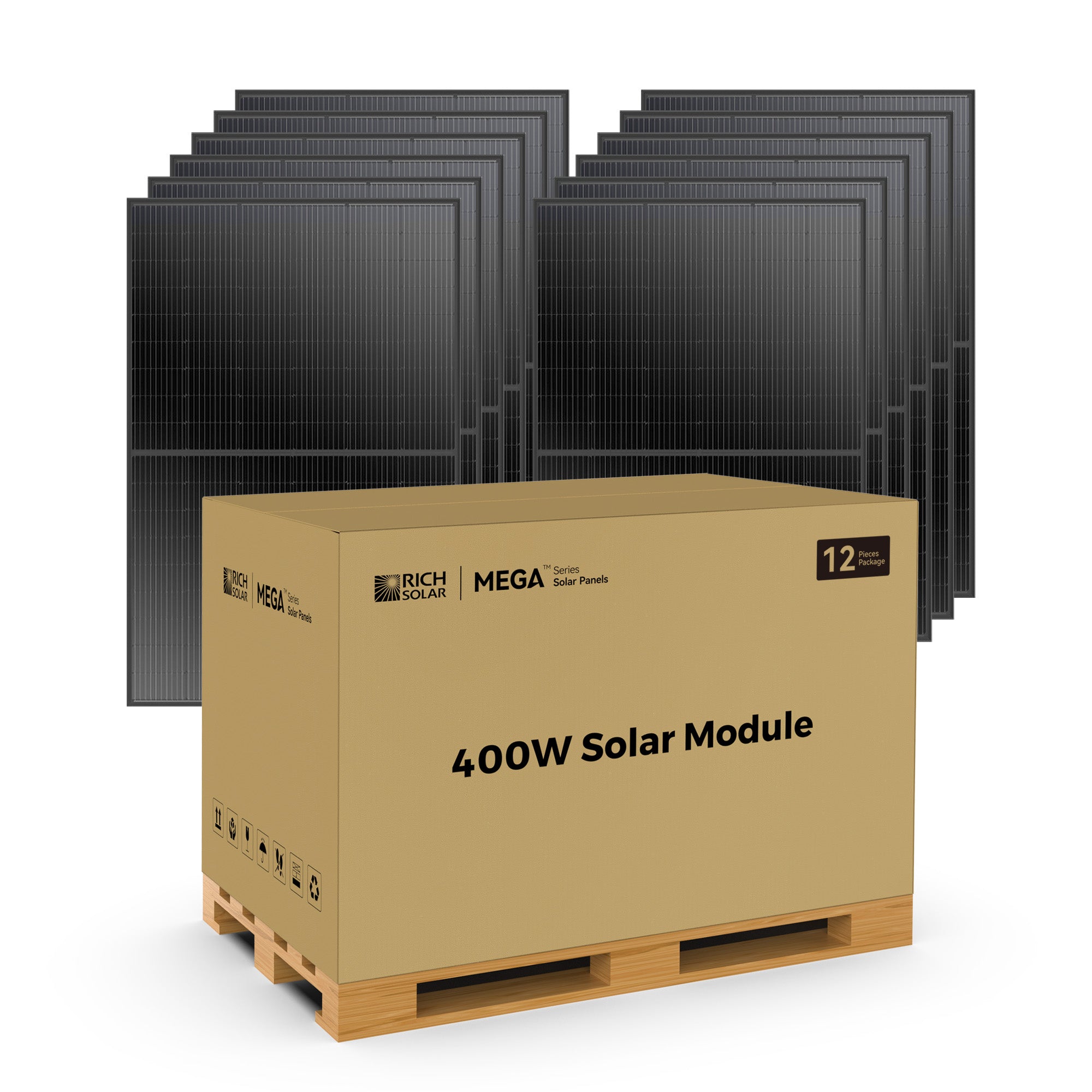 Rich Solar MEGA 400 | 400 Watt Solar Panel | Premium Grid-tie or Off-grid Solar Panel for Residential, Commercial, Agriculture | 25-Year Output Warranty
