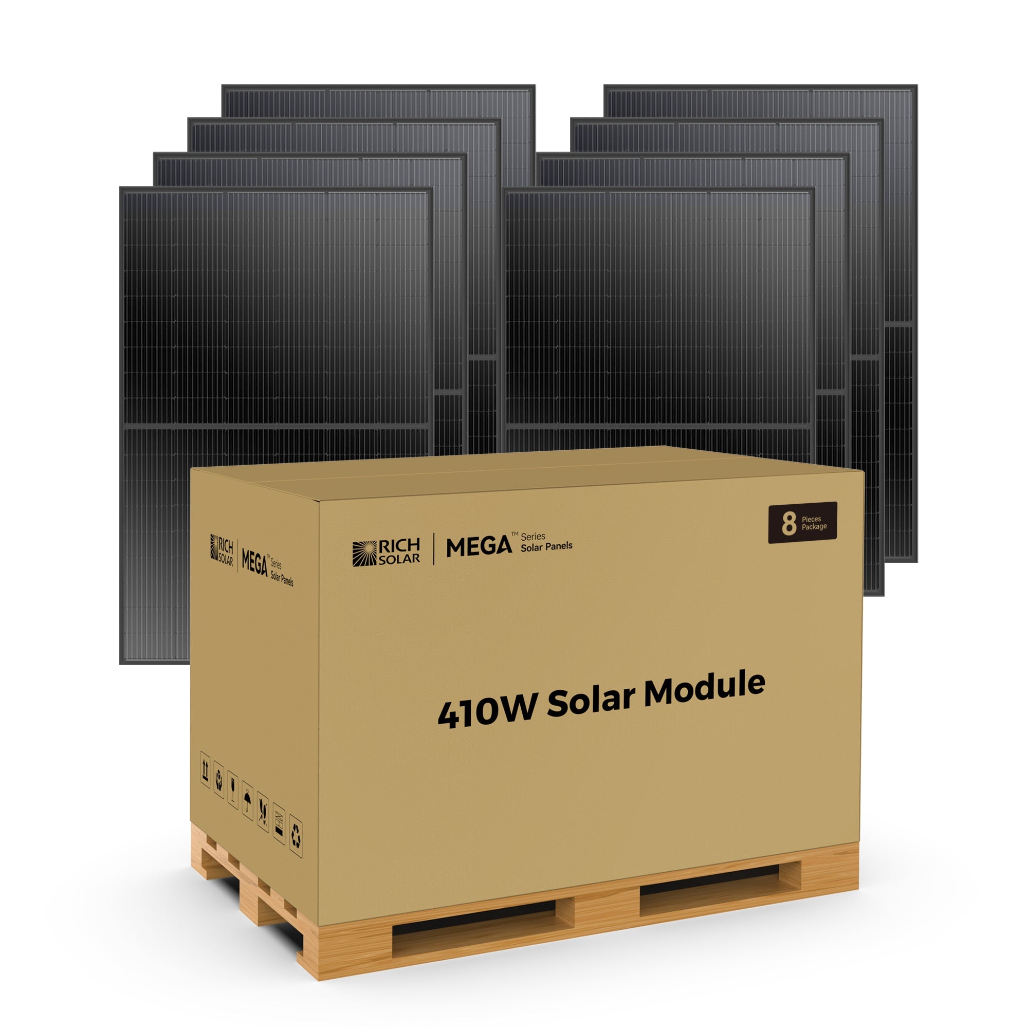 Rich Solar MEGA 410 | 410 Watt Solar Panel | Premium Grid-tie or Off-grid Solar Panel for Residential, Commercial, Agriculture | 25-Year Output Warranty