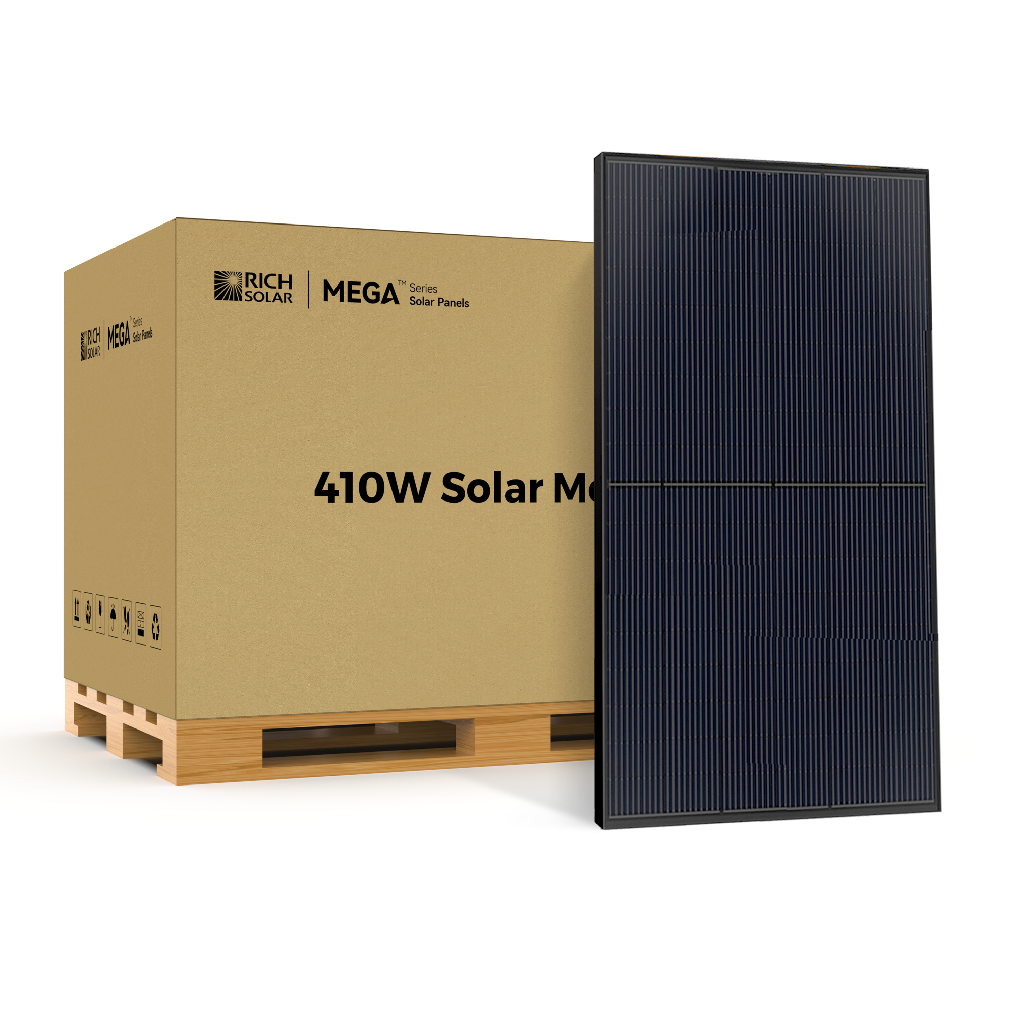 Rich Solar MEGA 410 | 410 Watt Solar Panel | Premium Grid-tie or Off-grid Solar Panel for Residential, Commercial, Agriculture | 25-Year Output Warranty