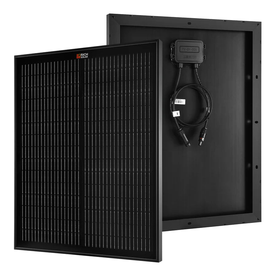 Rich Solar MEGA 50 | 50 Watt Solar Panel | Compact 12V Off-Grid Solar Panel for Boats, Vans, Trailers | 25-Year Output Warranty