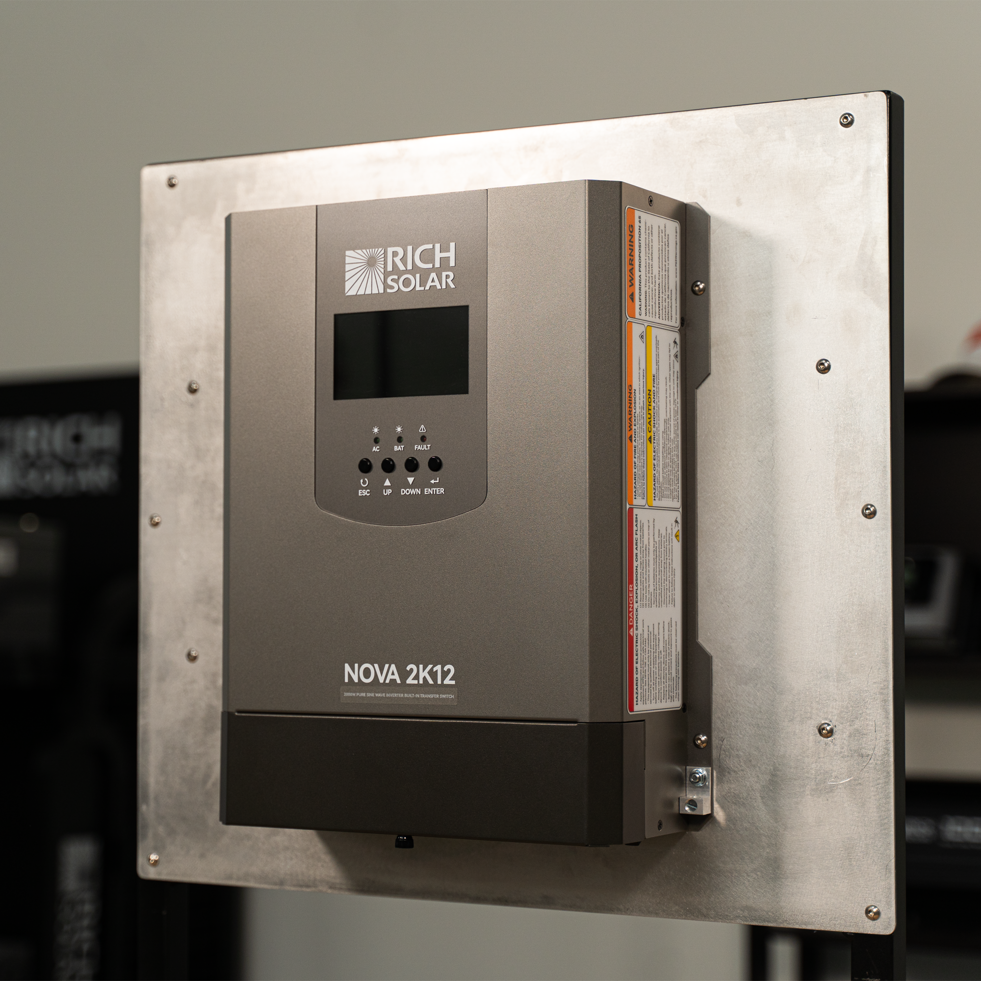 Rich Solar NOVA 2K12 | 2000W 12V Pure Sine Wave Inverter with Built-in Transfer Switch | UL458 Certified for RVs, Campers, Trailers, Vans