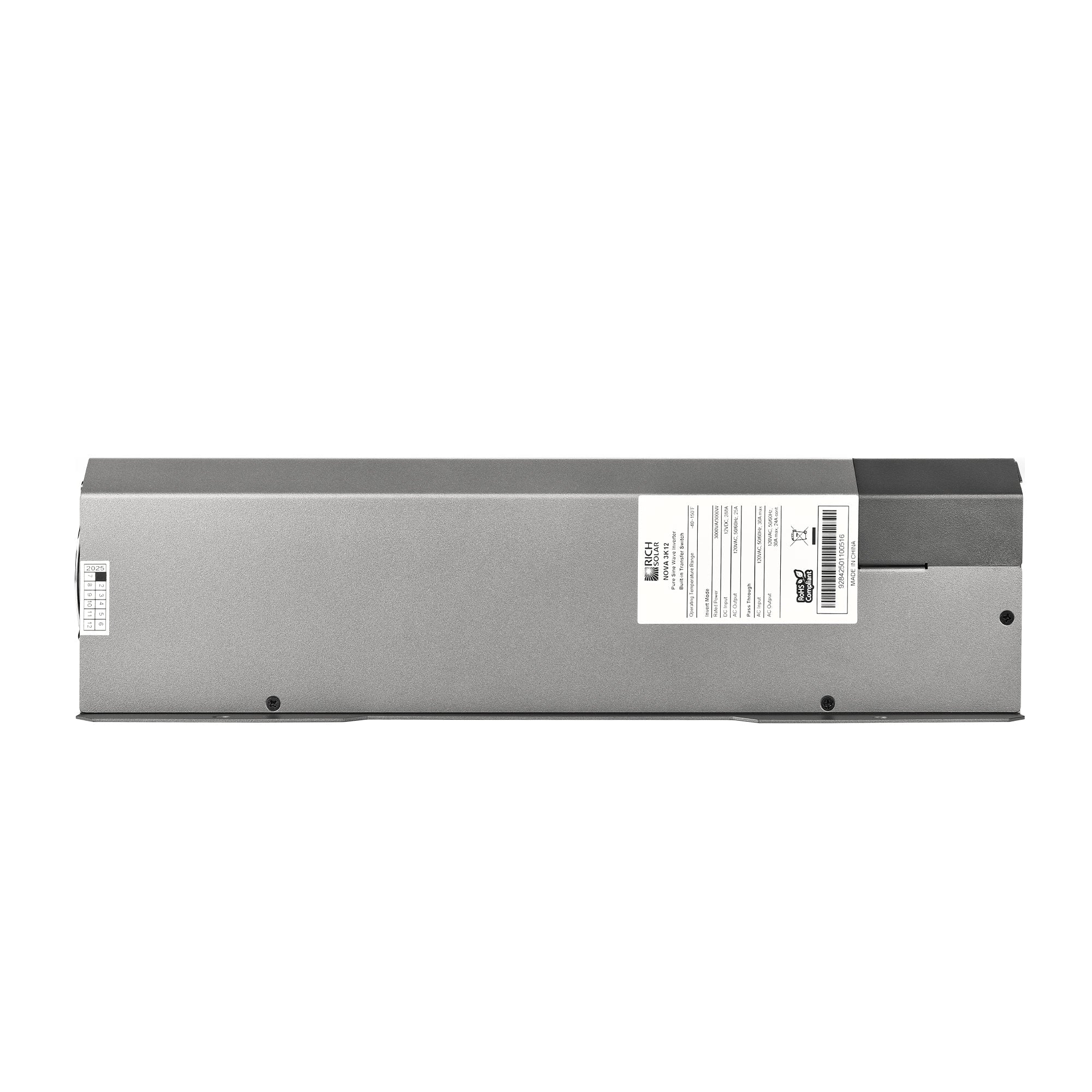 Rich Solar NOVA 3K12 | 3000W 12V Pure Sine Wave Inverter with Built-in Transfer Switch | UL458 Certified for RVs, Campers, Trailers, Vans