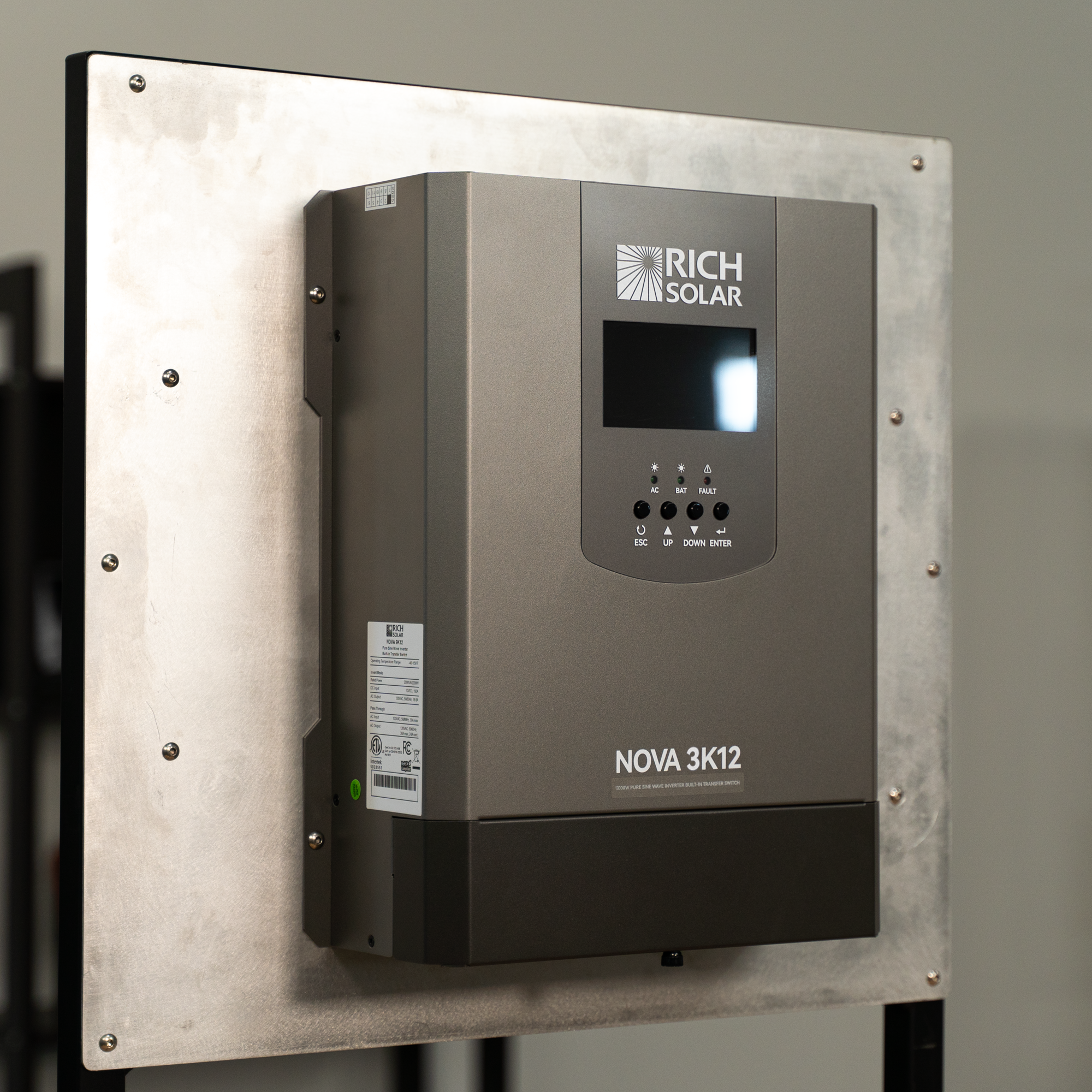 Rich Solar NOVA 3K12 | 3000W 12V Pure Sine Wave Inverter with Built-in Transfer Switch | UL458 Certified for RVs, Campers, Trailers, Vans
