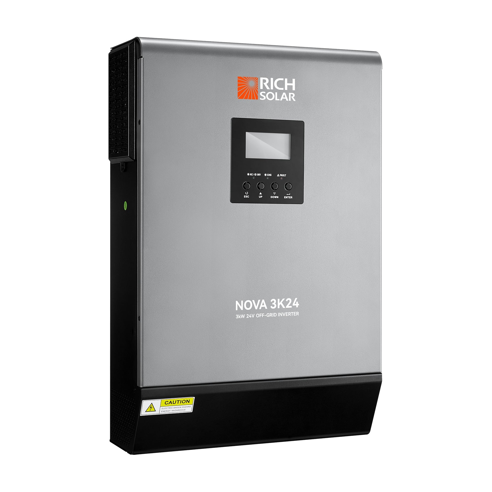 Rich Solar NOVA MAX 3K | 3000 Watt (3kW) 24 Volt Off-Grid Hybrid Solar Inverter | Powerful 3000W 24V Hybrid Inverter for RVs, Trailers, Campers, Vans, Trucks, Overlanders, Boats | #1 Ranked 24V Hybrid Inverter