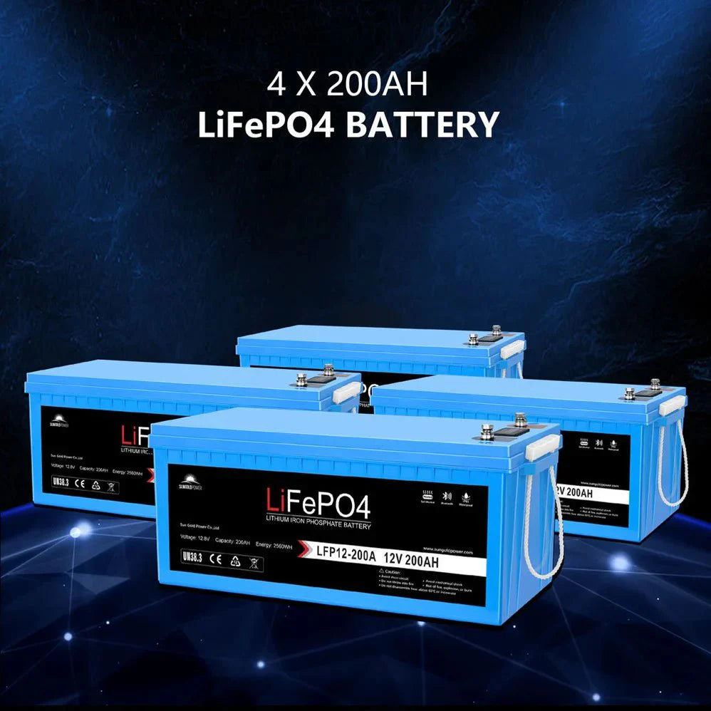 Off Grid Solar Kit 6000W 48VDC 120V/240V LifePO4 10.24KWH Lithium Battery 6 X 370 Watt Solar Panels SGK- PRO64