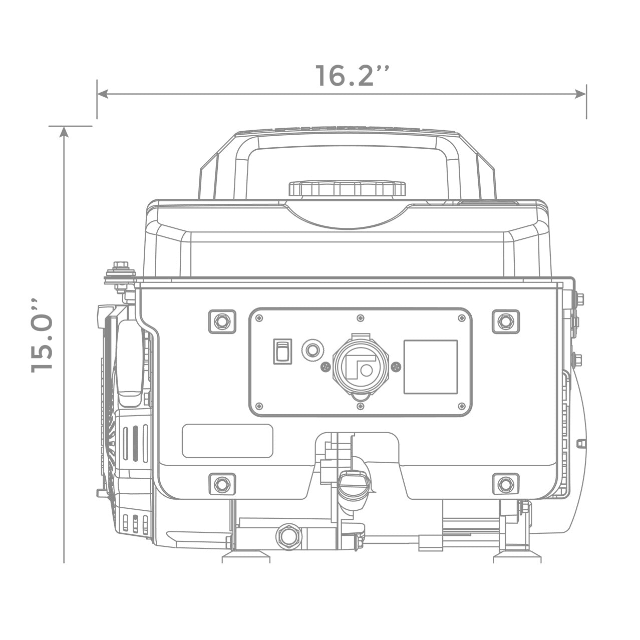 Gas Portable Generator 1300/1050W Recoil Start